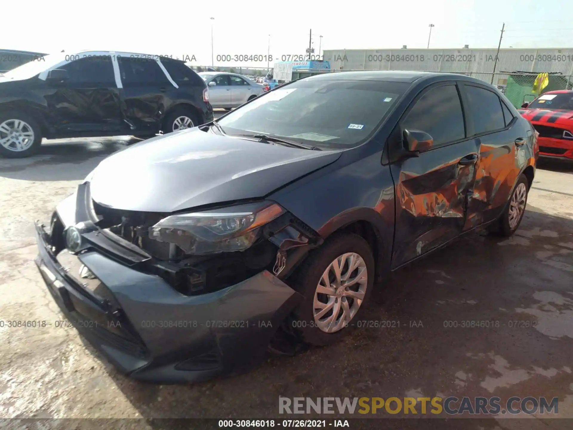 2 Photograph of a damaged car 5YFBURHE5KP946573 TOYOTA COROLLA 2019