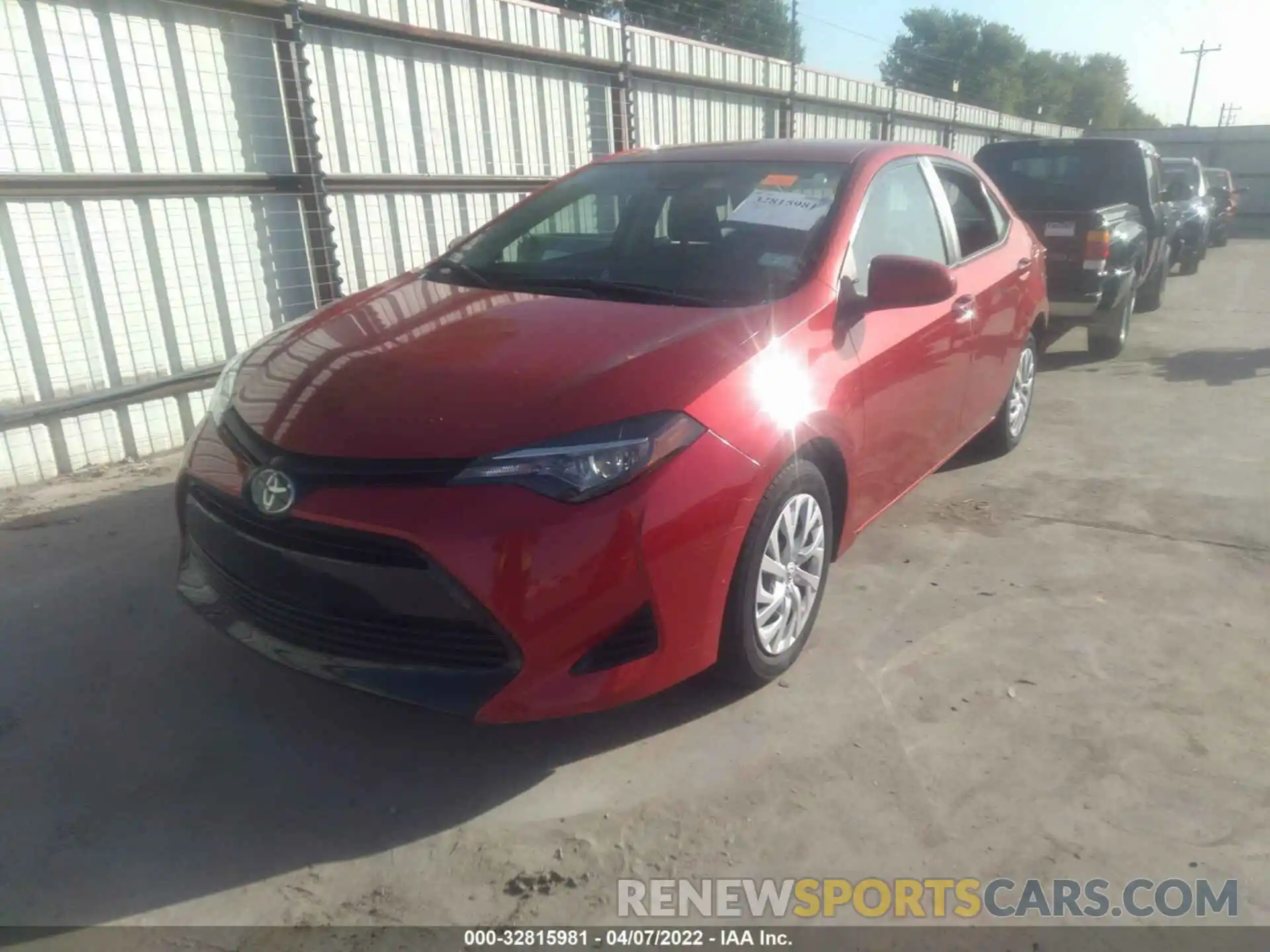 2 Photograph of a damaged car 5YFBURHE5KP946654 TOYOTA COROLLA 2019