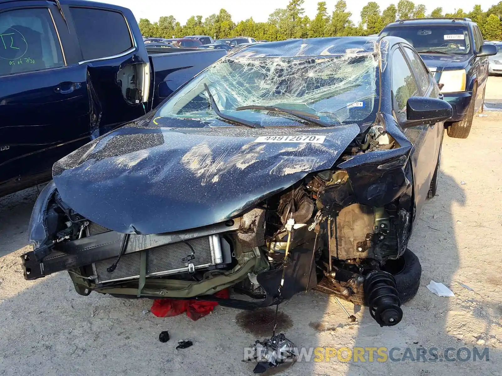 2 Photograph of a damaged car 5YFBURHE5KP947237 TOYOTA COROLLA 2019