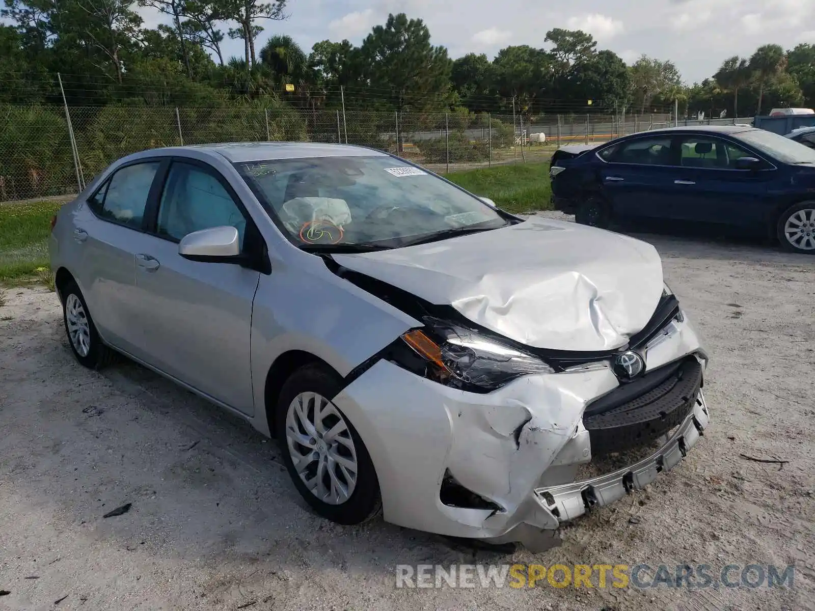 1 Photograph of a damaged car 5YFBURHE5KP947335 TOYOTA COROLLA 2019