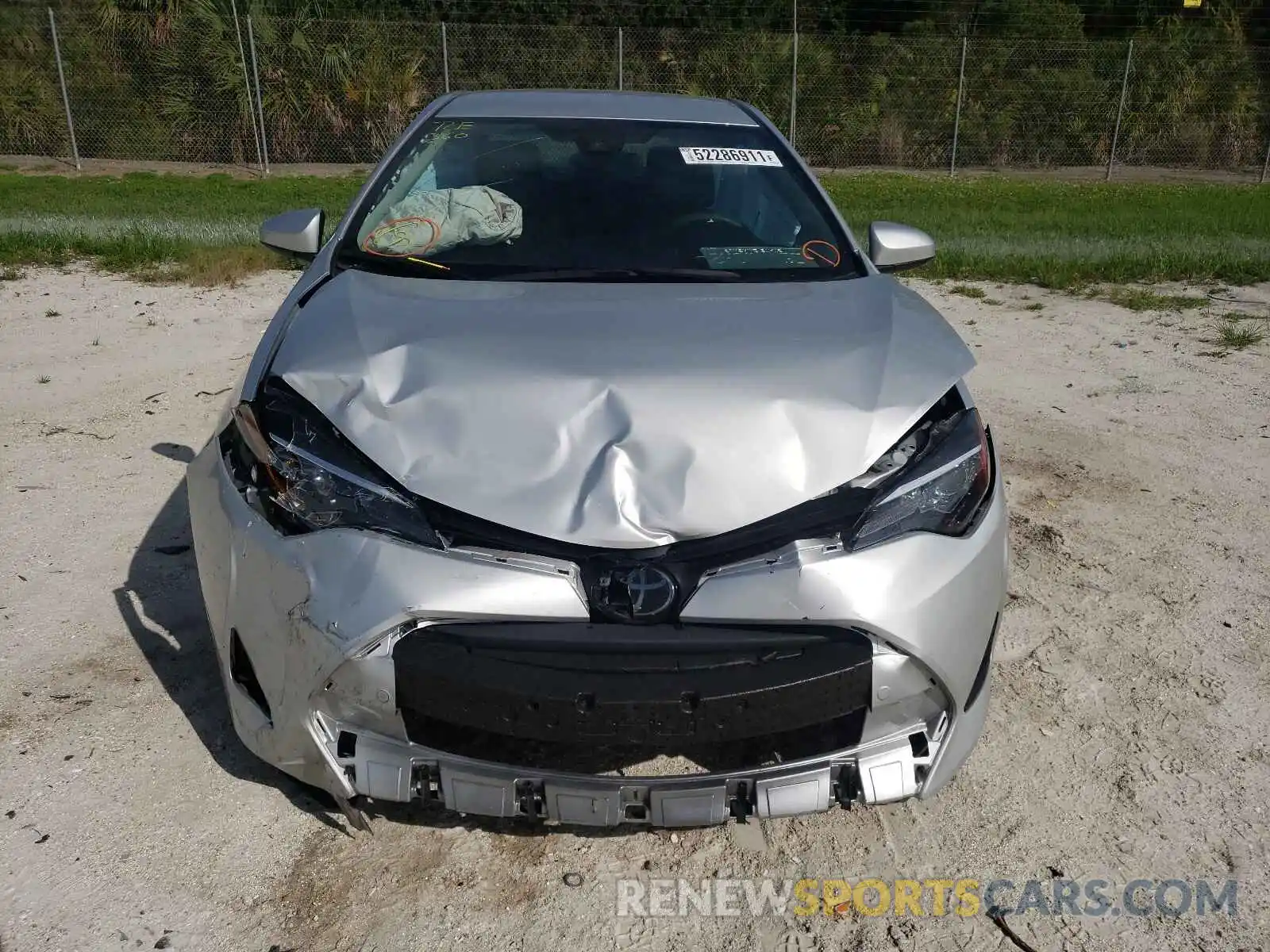 9 Photograph of a damaged car 5YFBURHE5KP947335 TOYOTA COROLLA 2019