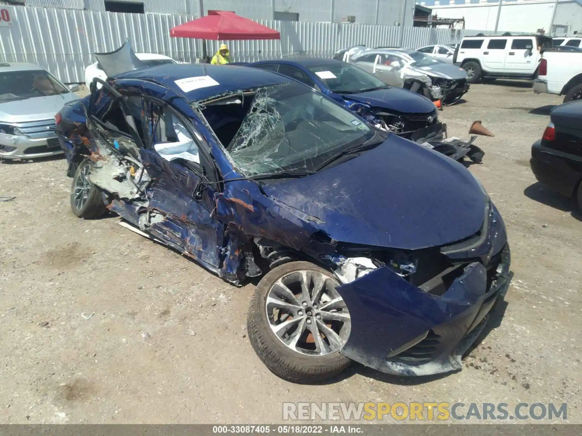 1 Photograph of a damaged car 5YFBURHE5KP947643 TOYOTA COROLLA 2019