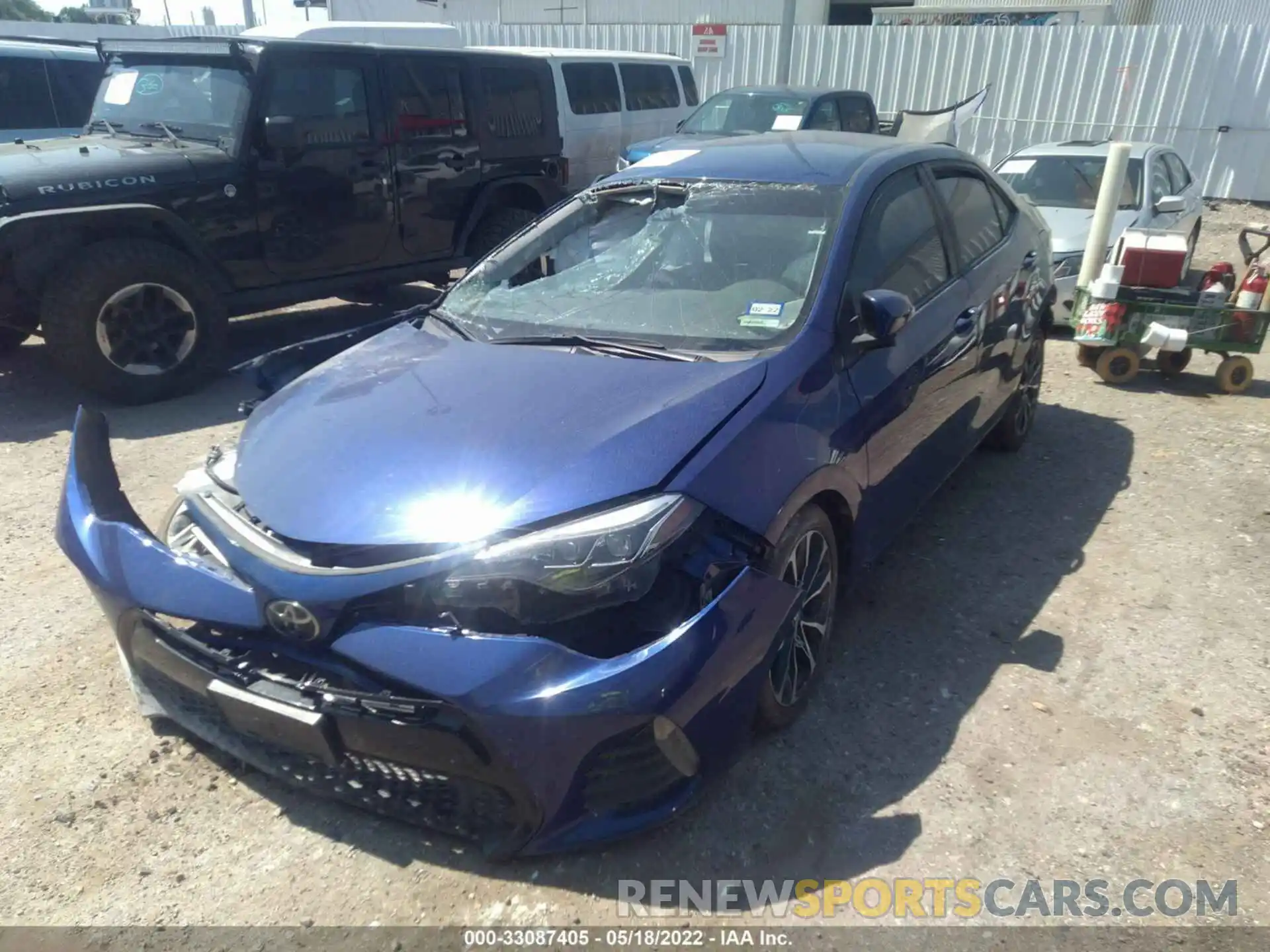 2 Photograph of a damaged car 5YFBURHE5KP947643 TOYOTA COROLLA 2019