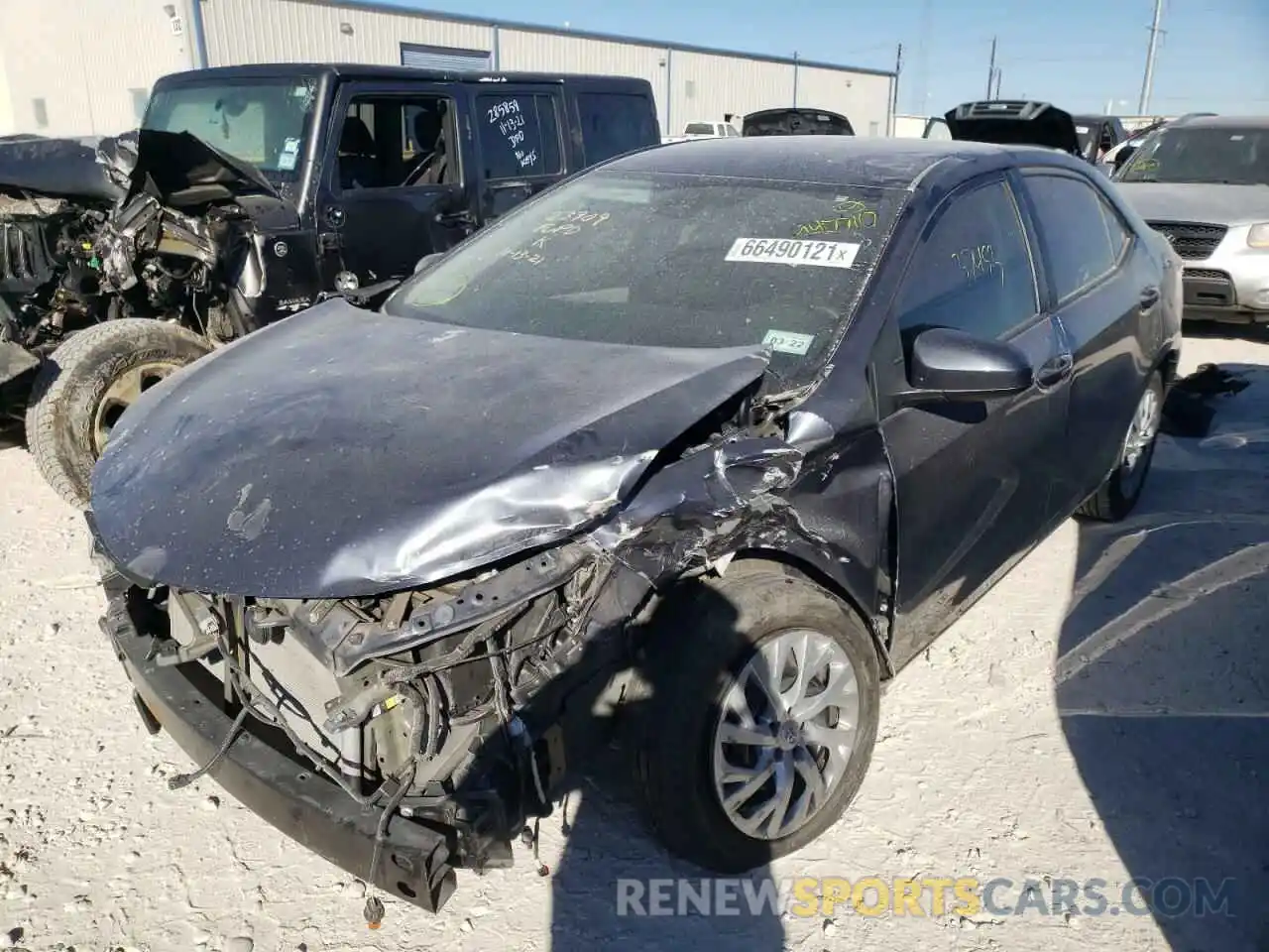 2 Photograph of a damaged car 5YFBURHE5KP947710 TOYOTA COROLLA 2019