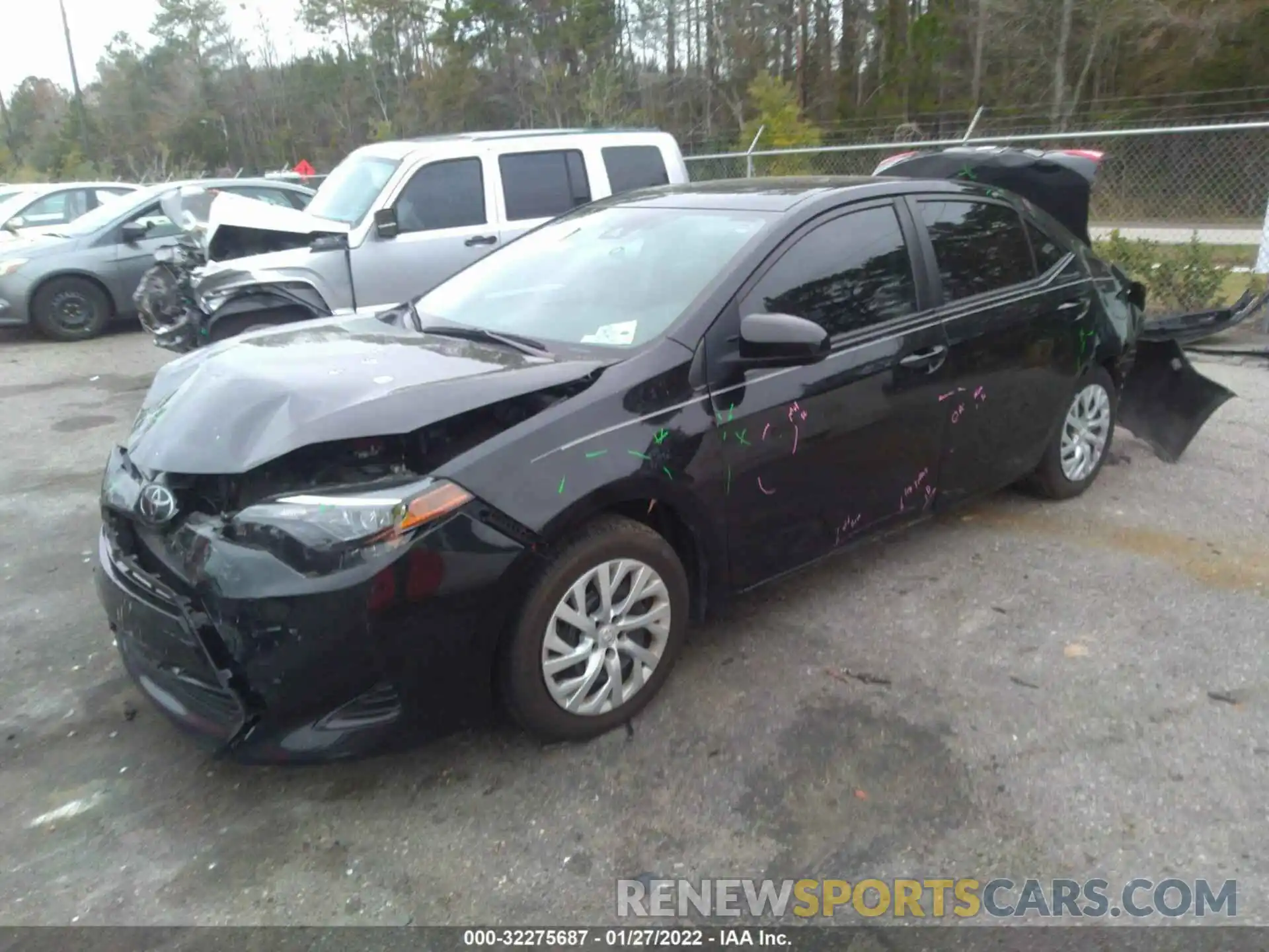 2 Photograph of a damaged car 5YFBURHE5KP947898 TOYOTA COROLLA 2019