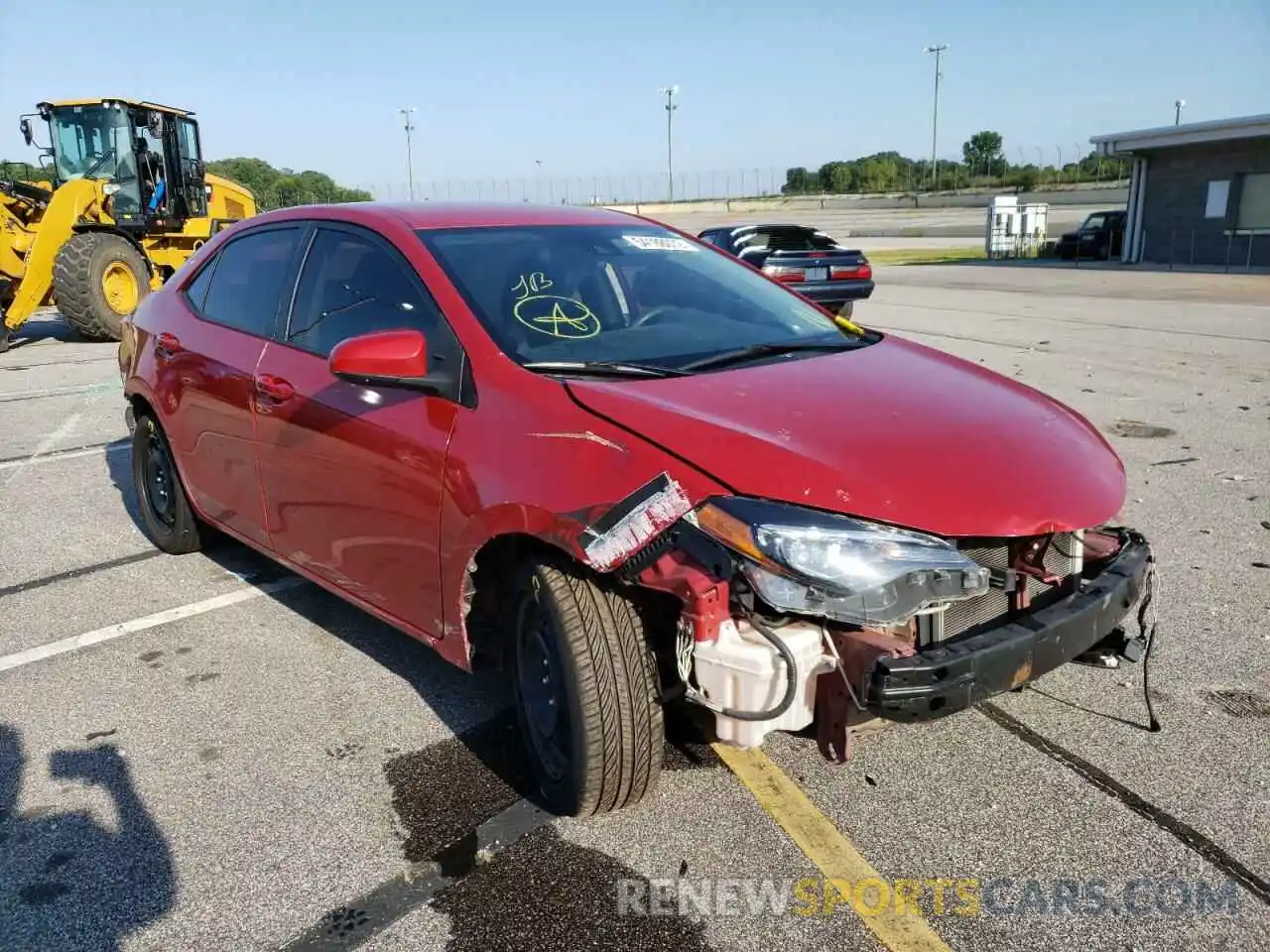 1 Photograph of a damaged car 5YFBURHE5KP949182 TOYOTA COROLLA 2019