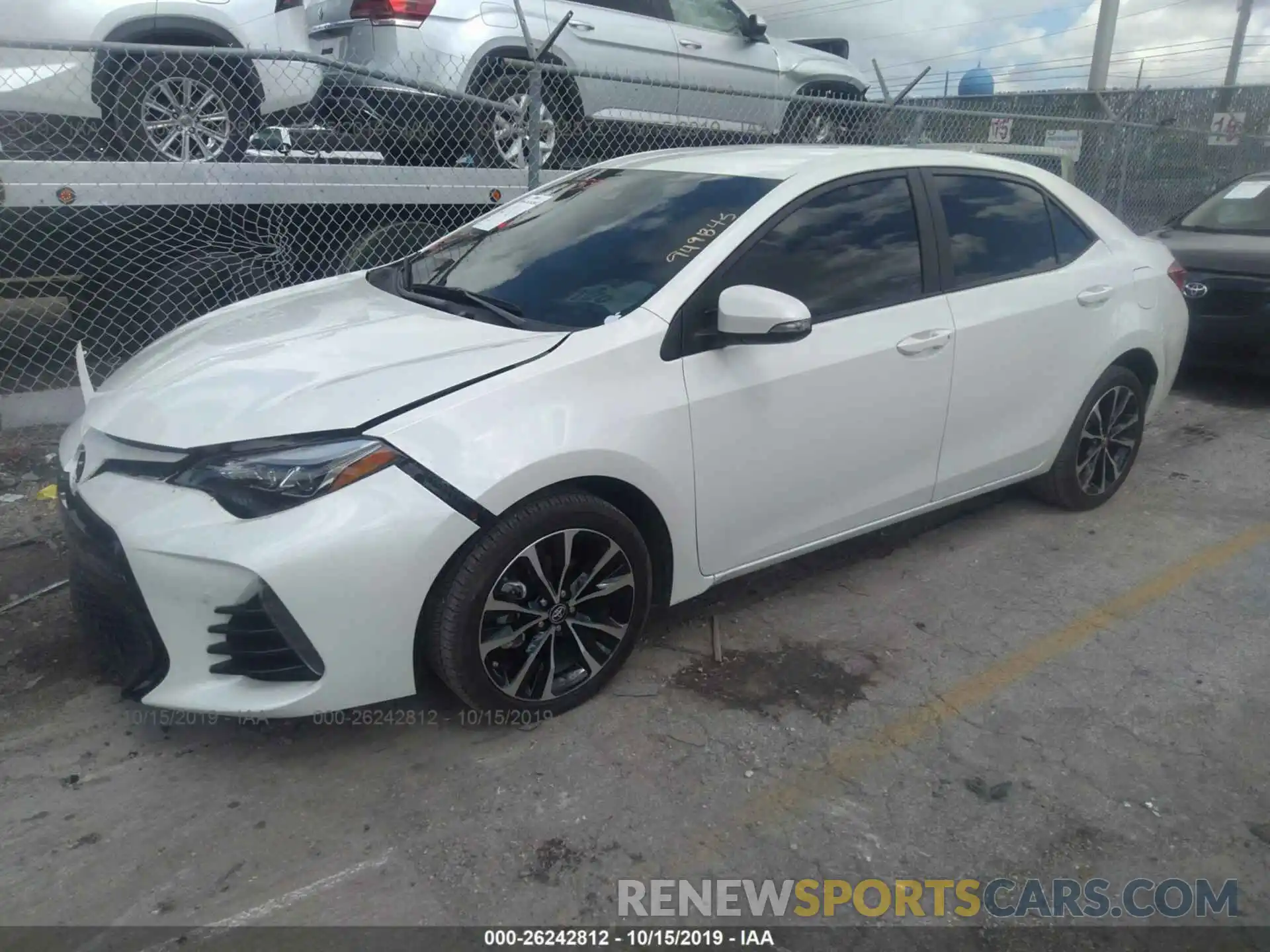 2 Photograph of a damaged car 5YFBURHE5KP949845 TOYOTA COROLLA 2019