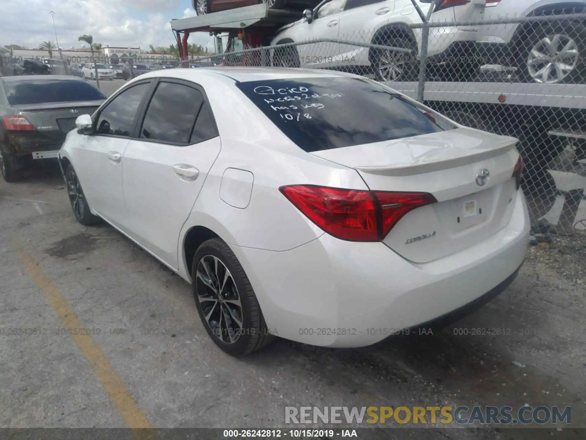 3 Photograph of a damaged car 5YFBURHE5KP949845 TOYOTA COROLLA 2019