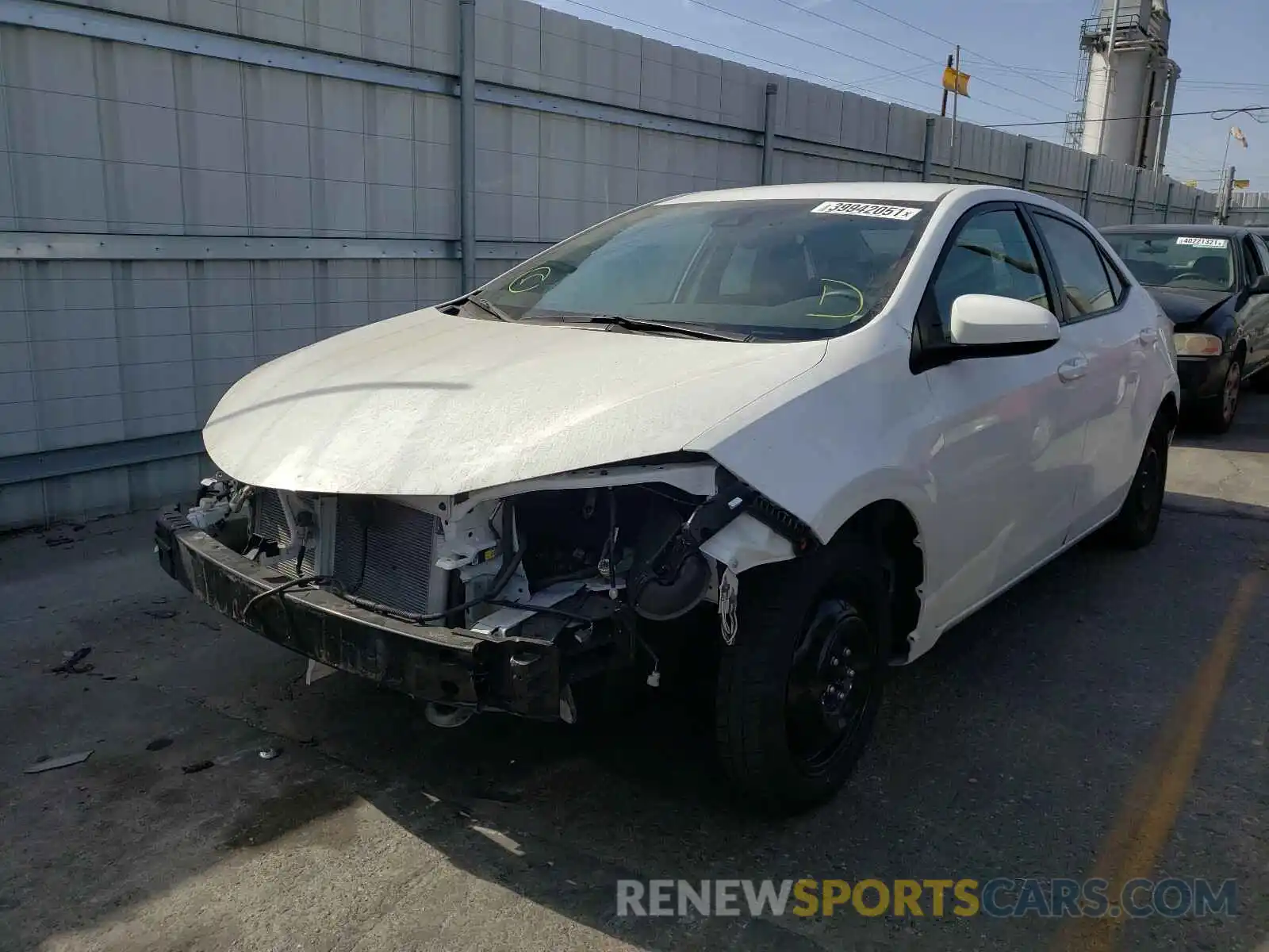 2 Photograph of a damaged car 5YFBURHE6KP857174 TOYOTA COROLLA 2019