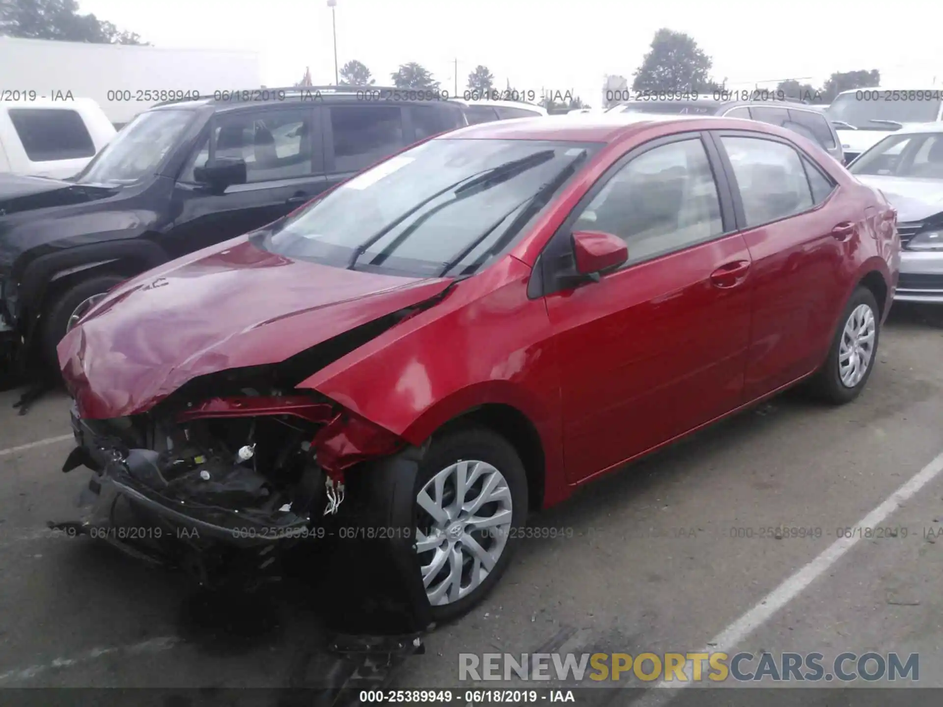 2 Photograph of a damaged car 5YFBURHE6KP858194 TOYOTA COROLLA 2019