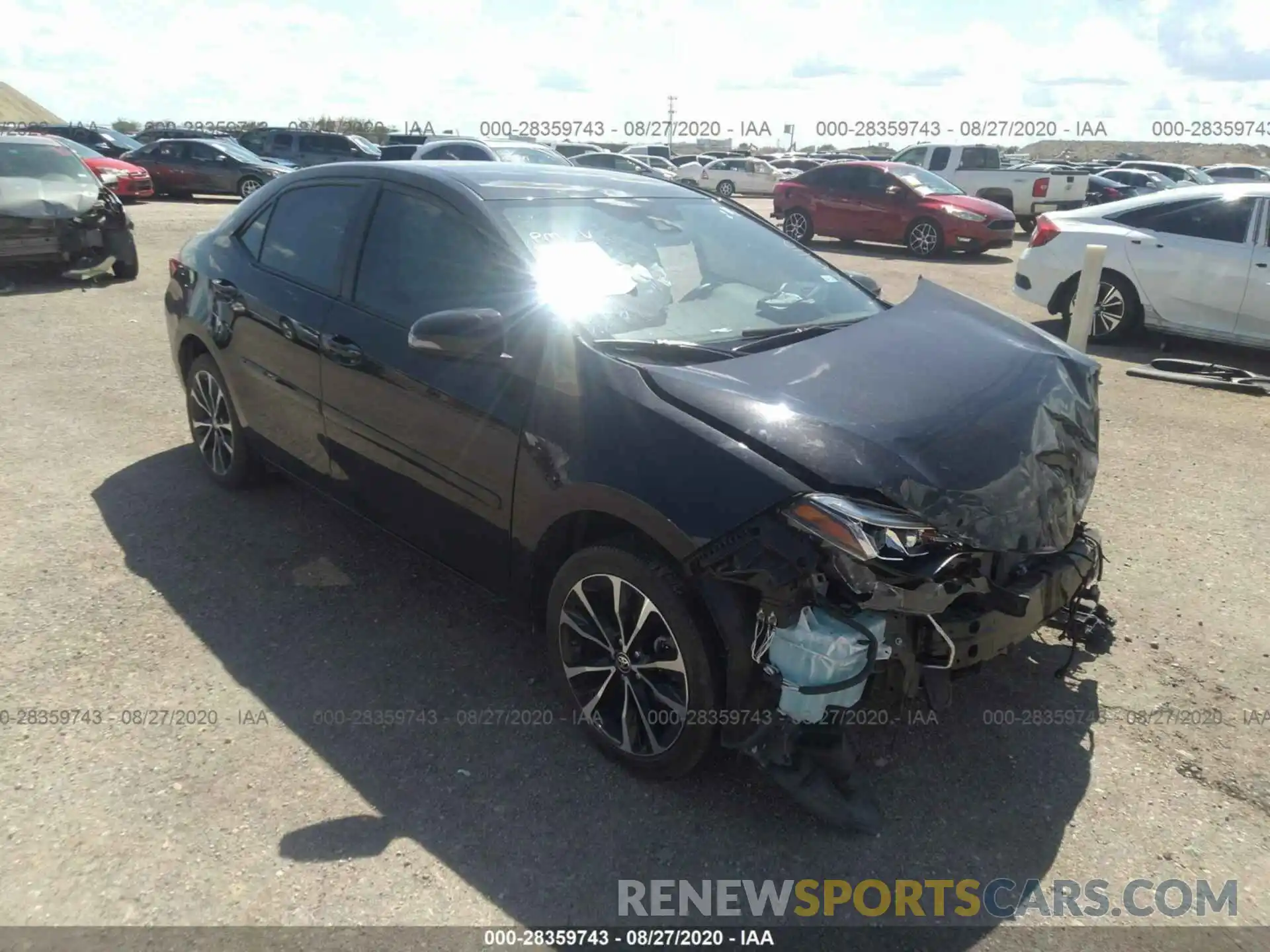 1 Photograph of a damaged car 5YFBURHE6KP858311 TOYOTA COROLLA 2019