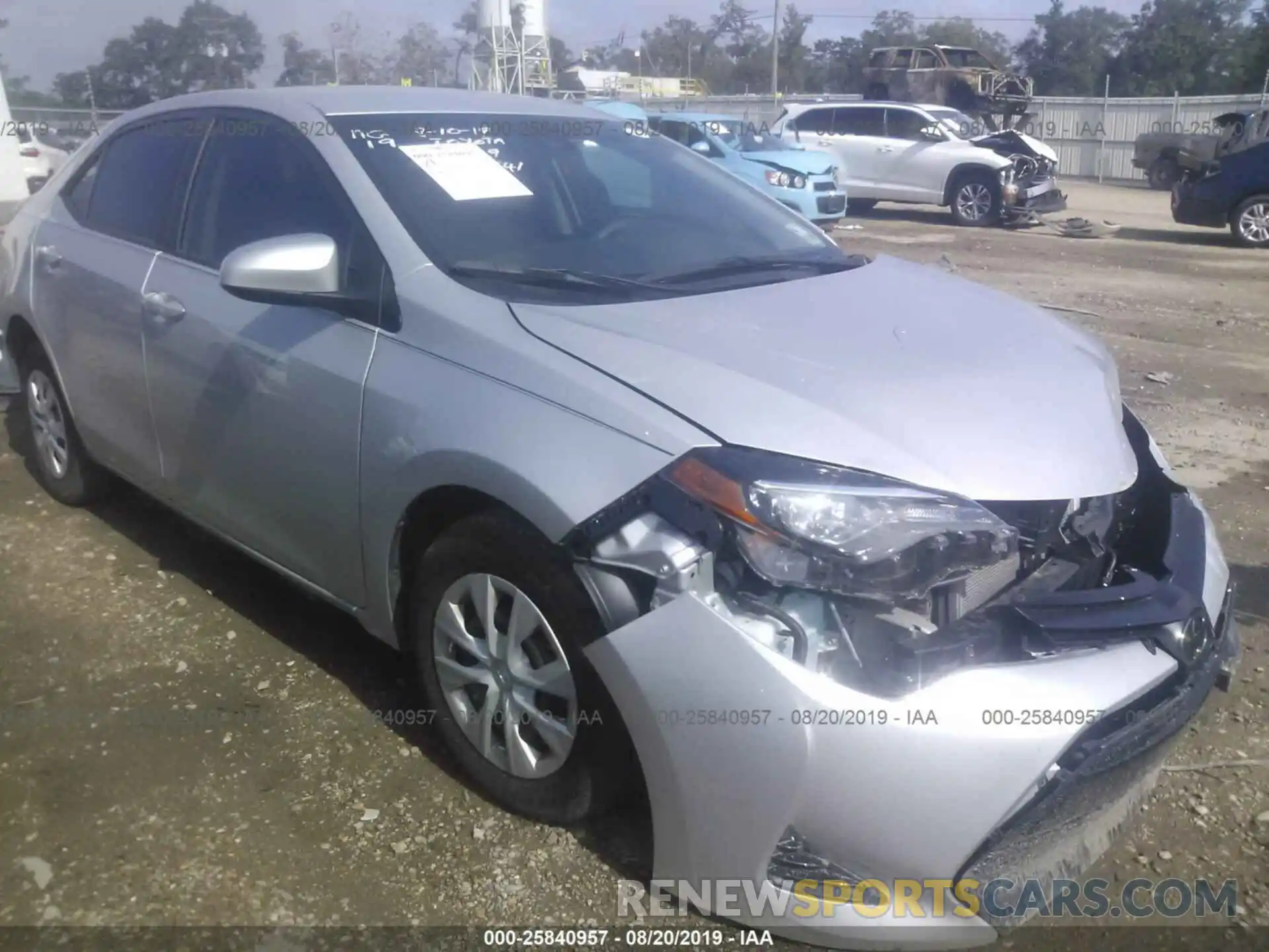 1 Photograph of a damaged car 5YFBURHE6KP859541 TOYOTA COROLLA 2019