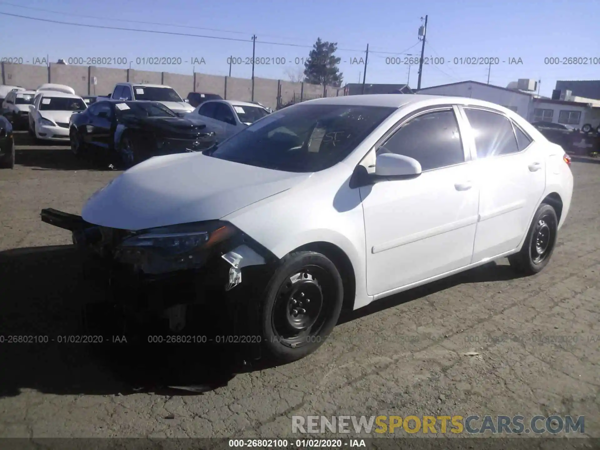 2 Photograph of a damaged car 5YFBURHE6KP860415 TOYOTA COROLLA 2019