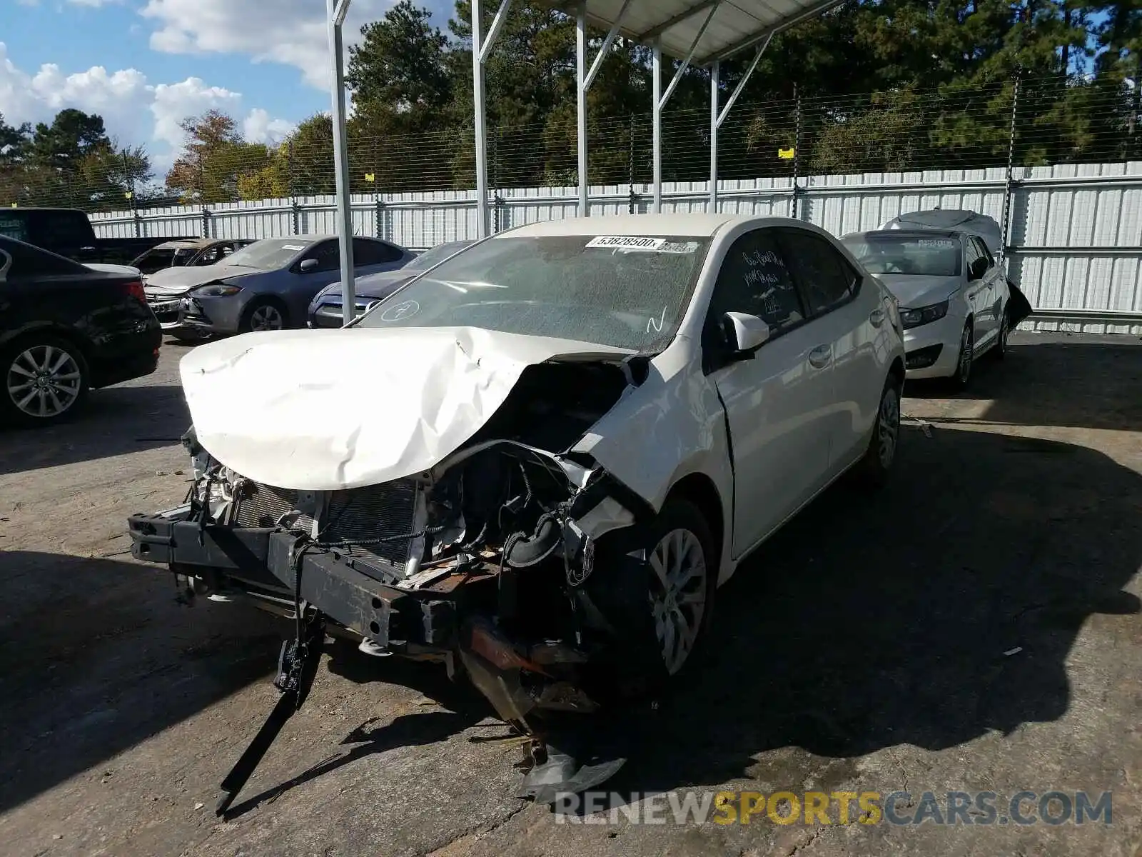 2 Photograph of a damaged car 5YFBURHE6KP861273 TOYOTA COROLLA 2019