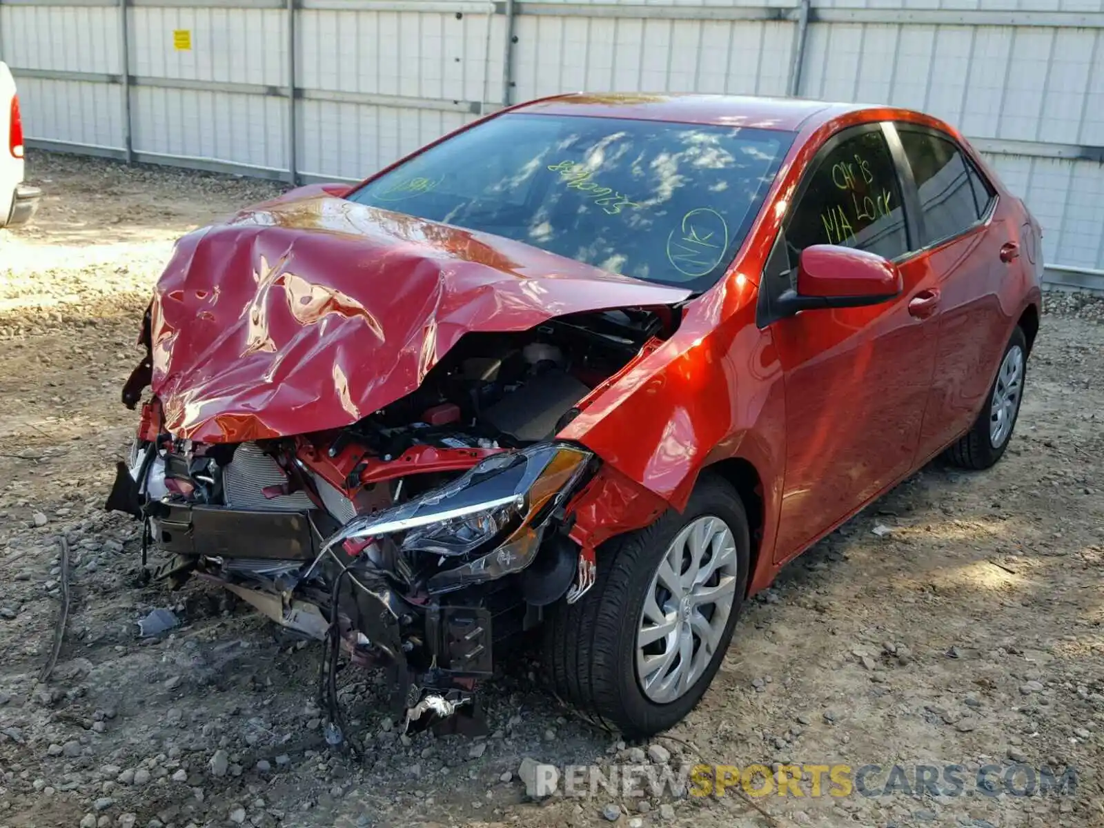 2 Photograph of a damaged car 5YFBURHE6KP861323 TOYOTA COROLLA 2019