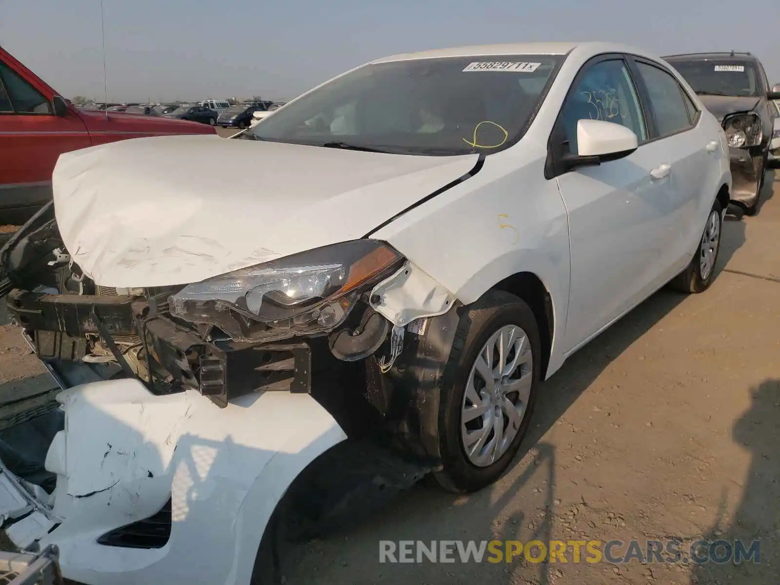 2 Photograph of a damaged car 5YFBURHE6KP861922 TOYOTA COROLLA 2019