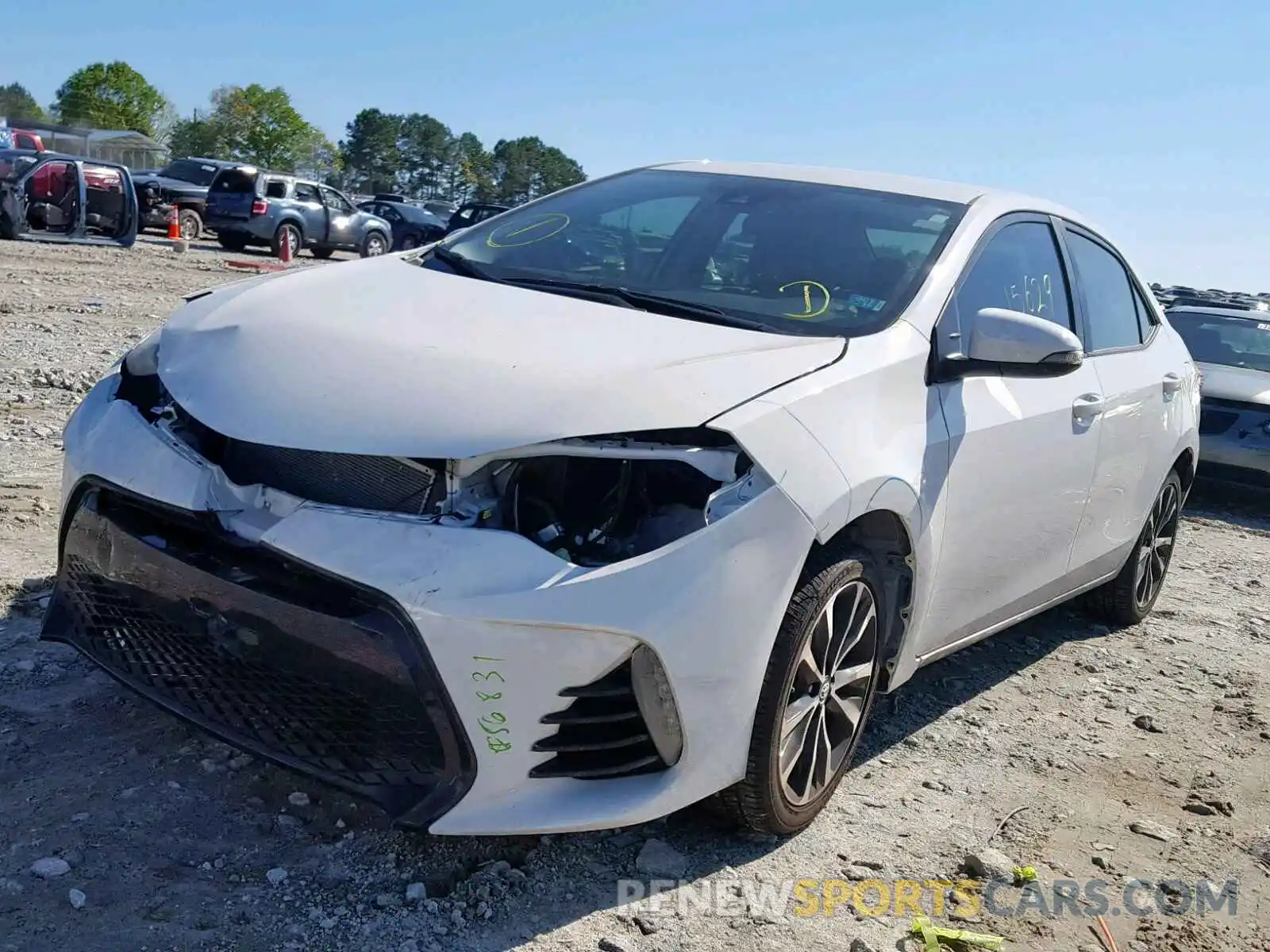2 Photograph of a damaged car 5YFBURHE6KP862066 TOYOTA COROLLA 2019