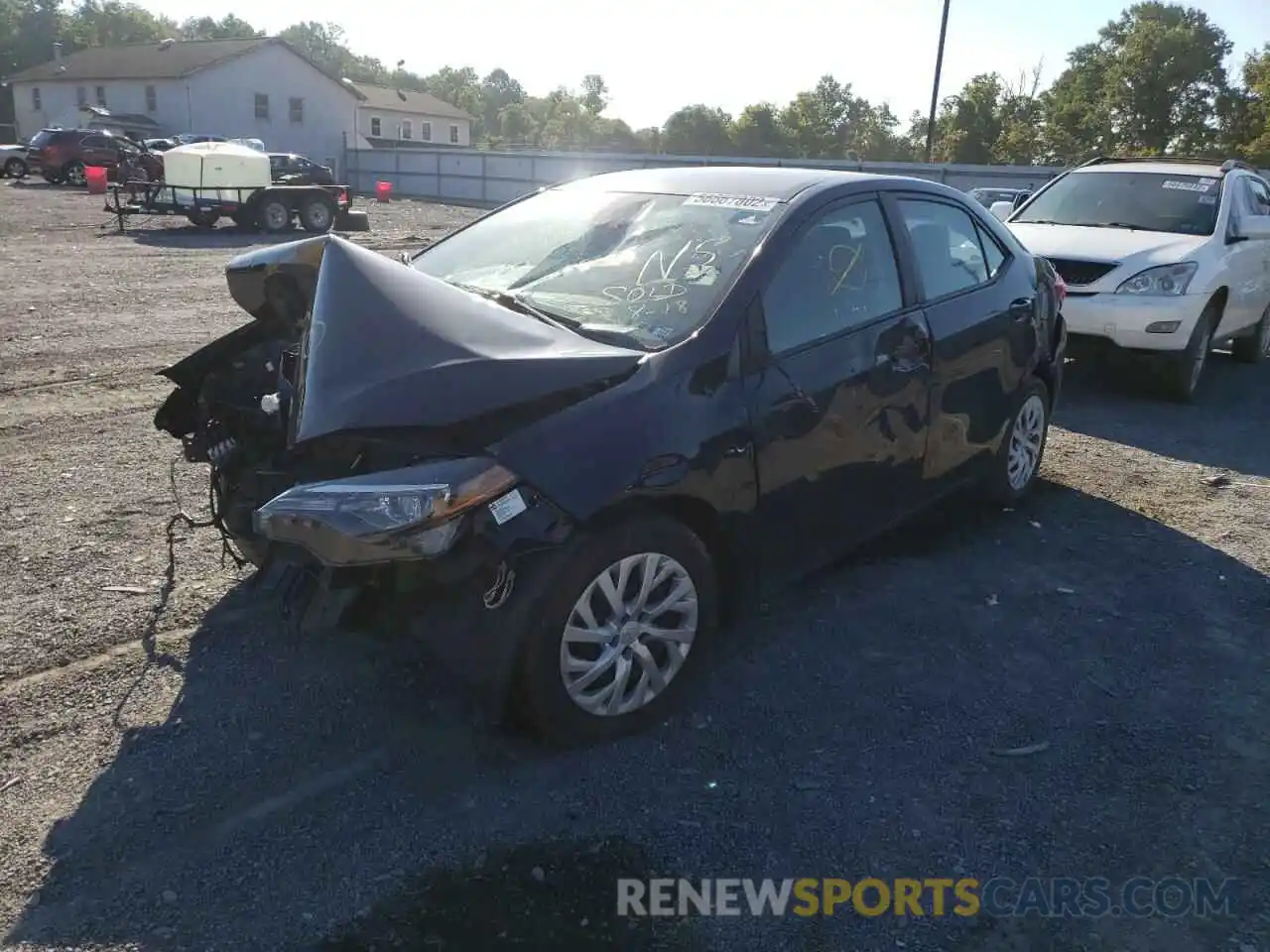 2 Photograph of a damaged car 5YFBURHE6KP862200 TOYOTA COROLLA 2019