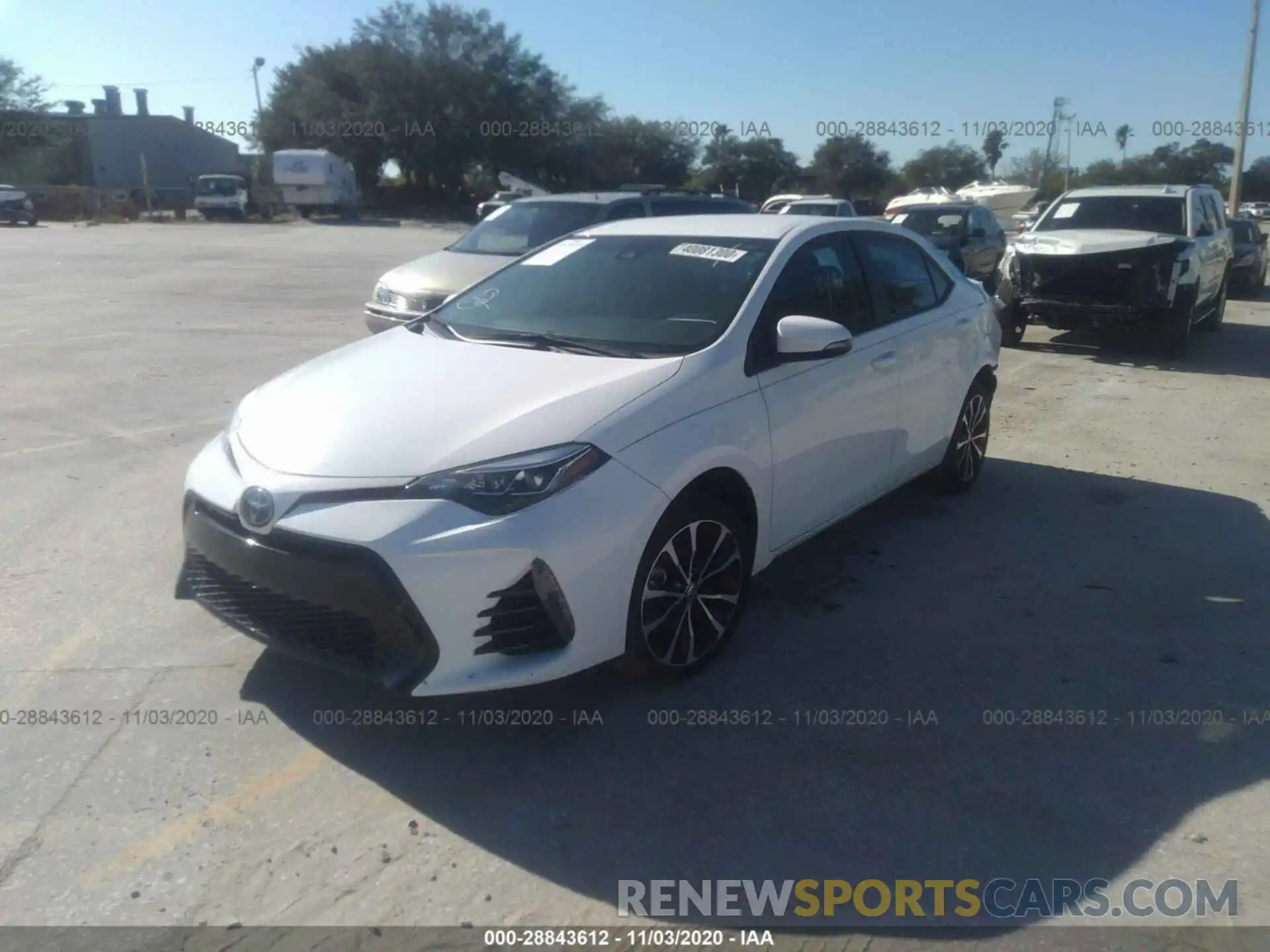 2 Photograph of a damaged car 5YFBURHE6KP862536 TOYOTA COROLLA 2019