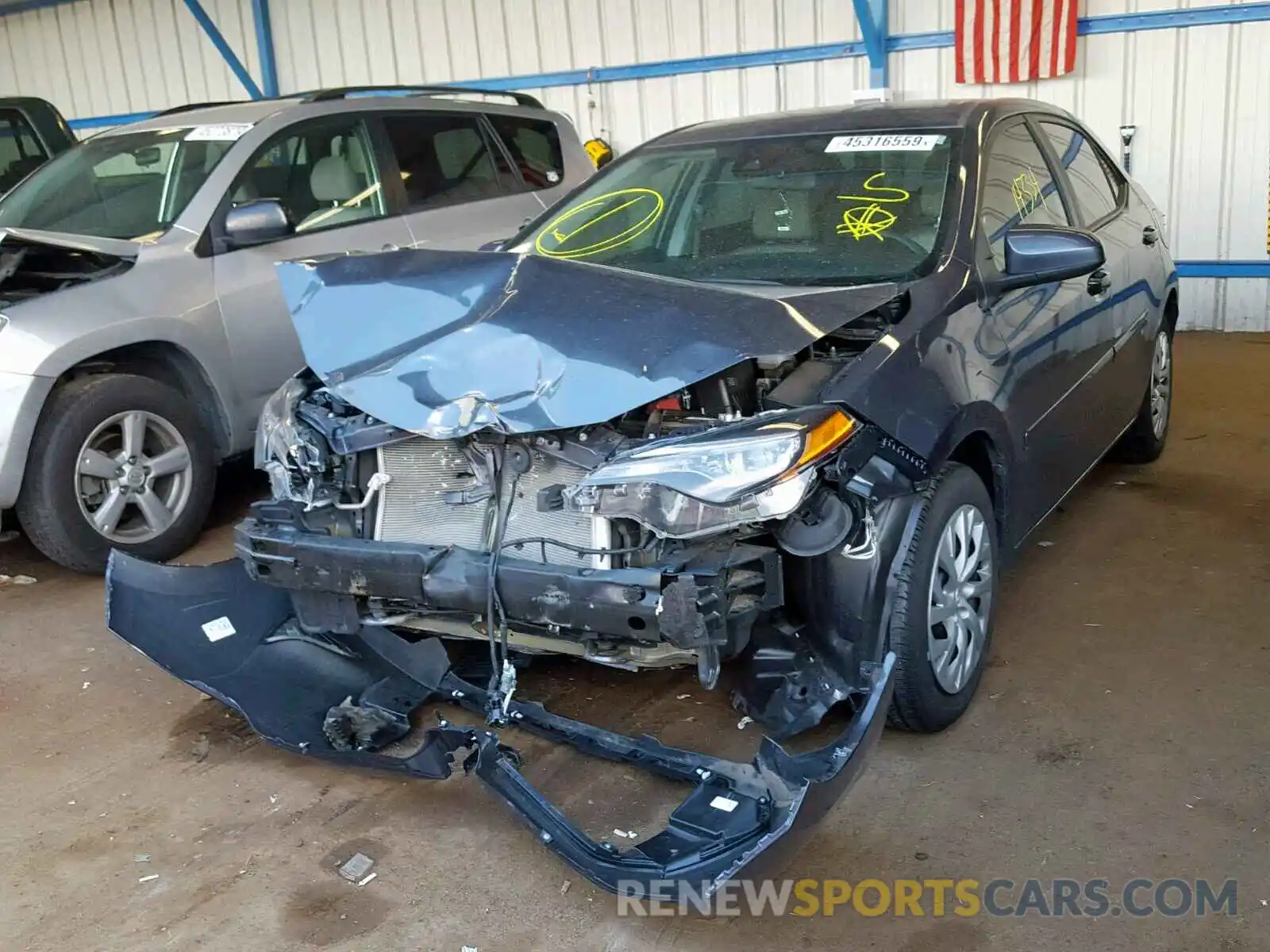 2 Photograph of a damaged car 5YFBURHE6KP862911 TOYOTA COROLLA 2019