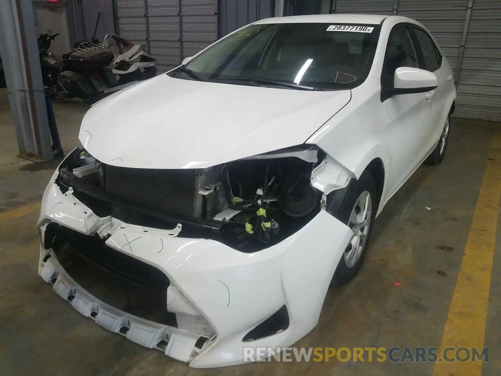 2 Photograph of a damaged car 5YFBURHE6KP863394 TOYOTA COROLLA 2019