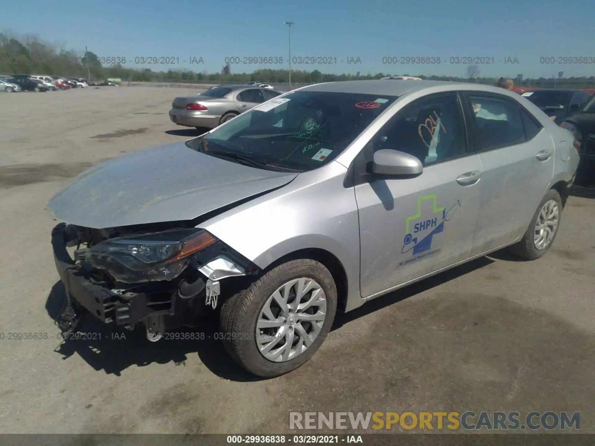 2 Photograph of a damaged car 5YFBURHE6KP863508 TOYOTA COROLLA 2019