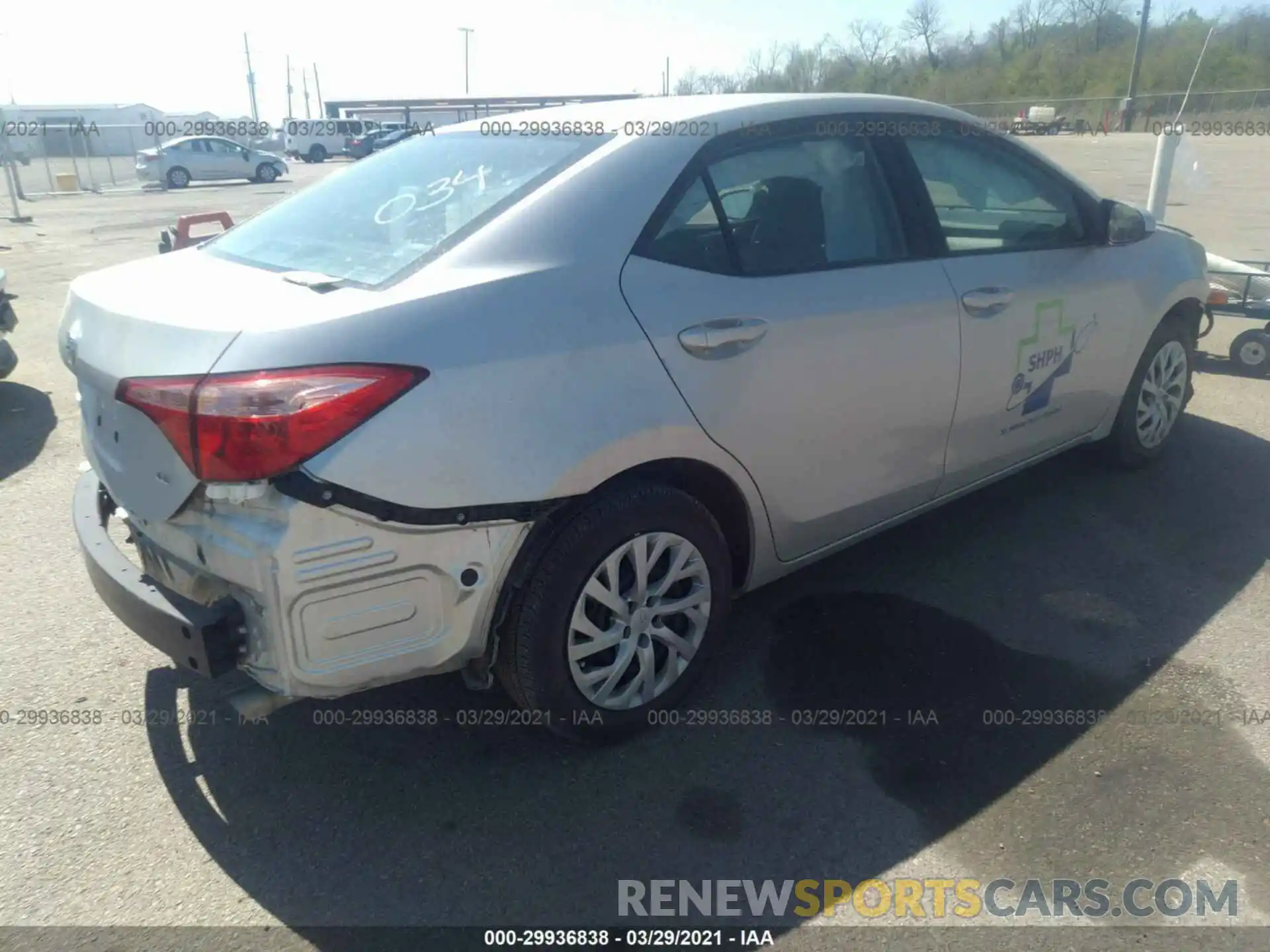 4 Photograph of a damaged car 5YFBURHE6KP863508 TOYOTA COROLLA 2019