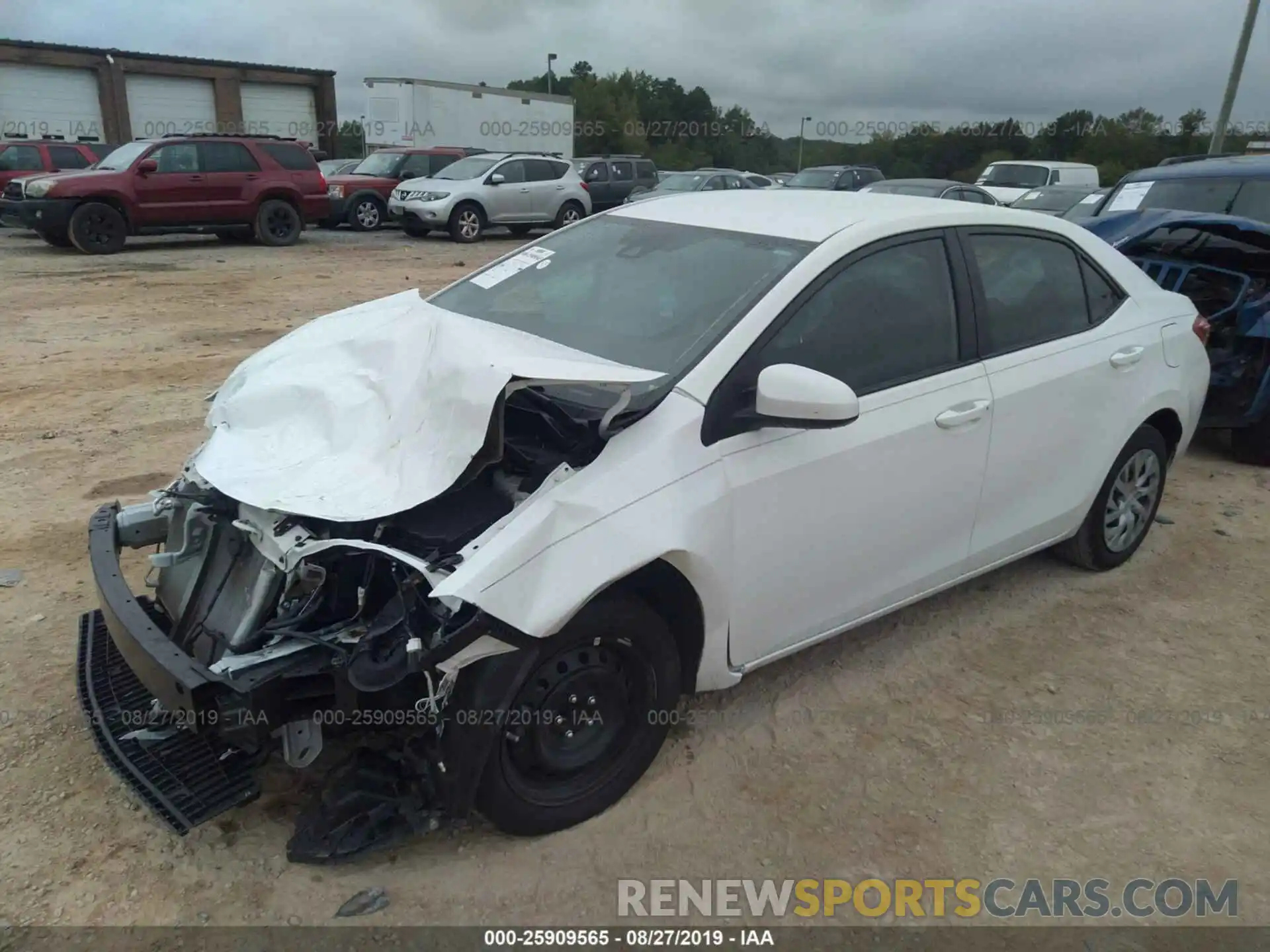 2 Photograph of a damaged car 5YFBURHE6KP864366 TOYOTA COROLLA 2019