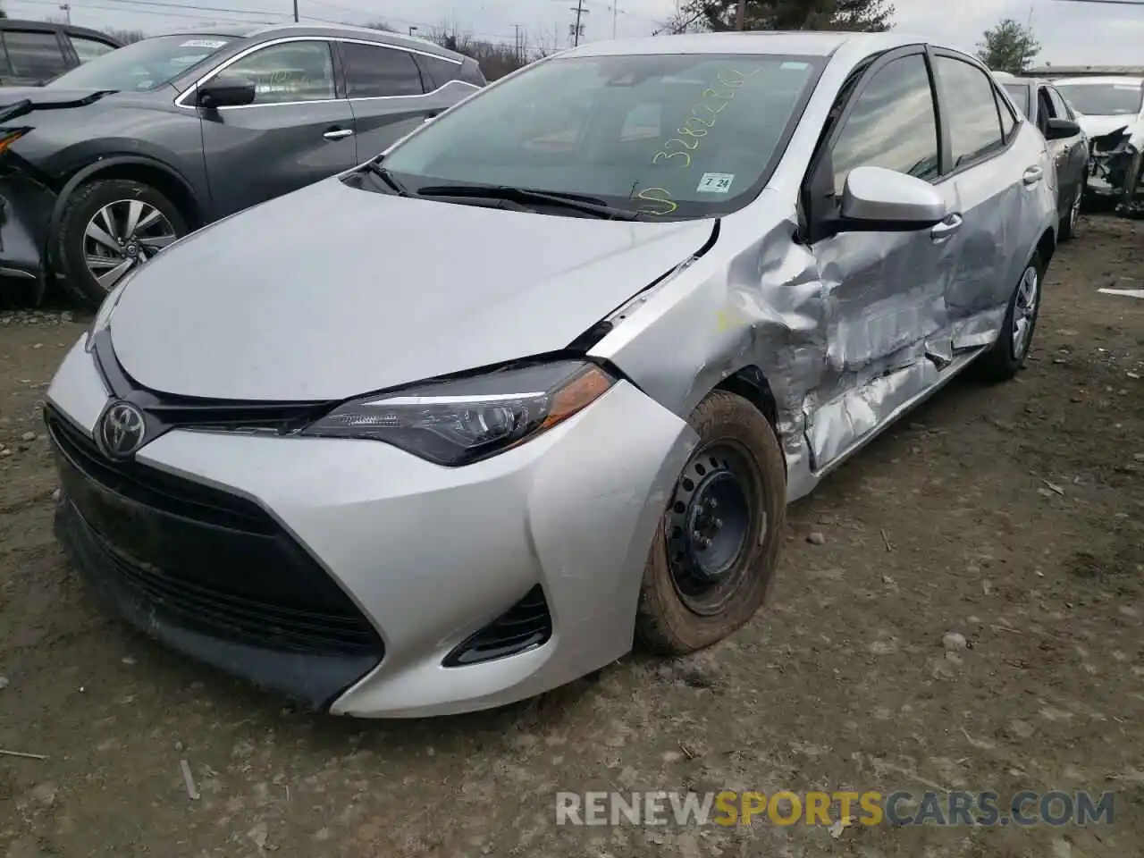 2 Photograph of a damaged car 5YFBURHE6KP864609 TOYOTA COROLLA 2019