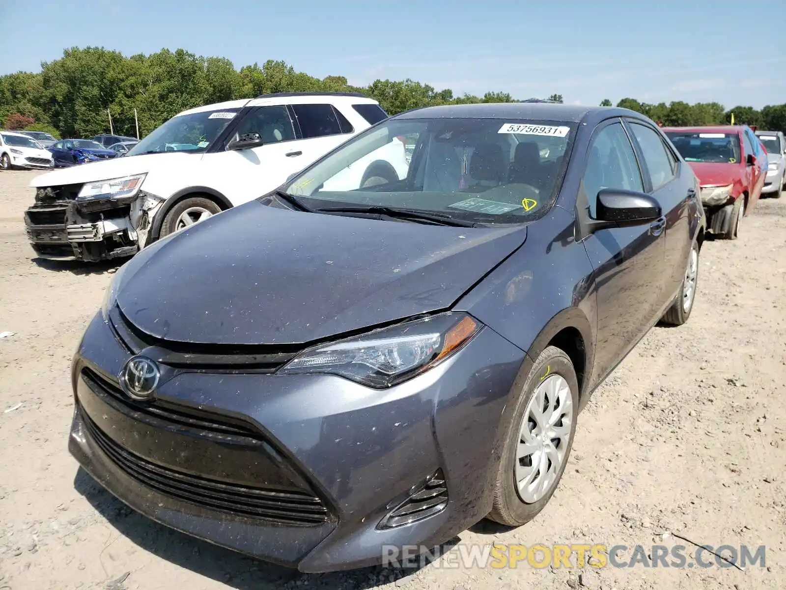 2 Photograph of a damaged car 5YFBURHE6KP864853 TOYOTA COROLLA 2019