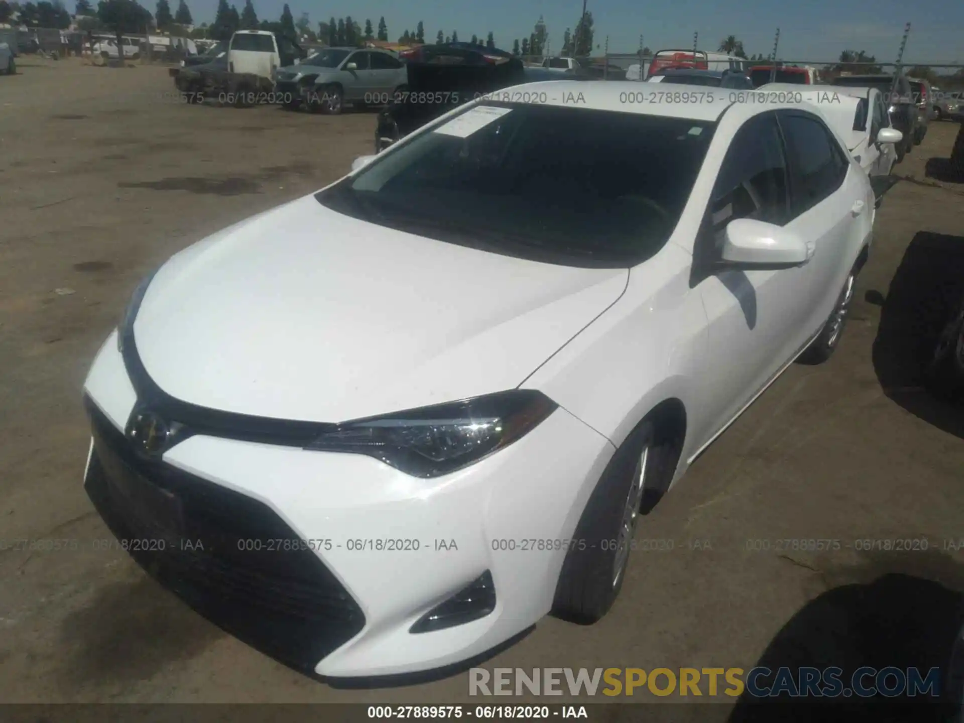 2 Photograph of a damaged car 5YFBURHE6KP865372 TOYOTA COROLLA 2019