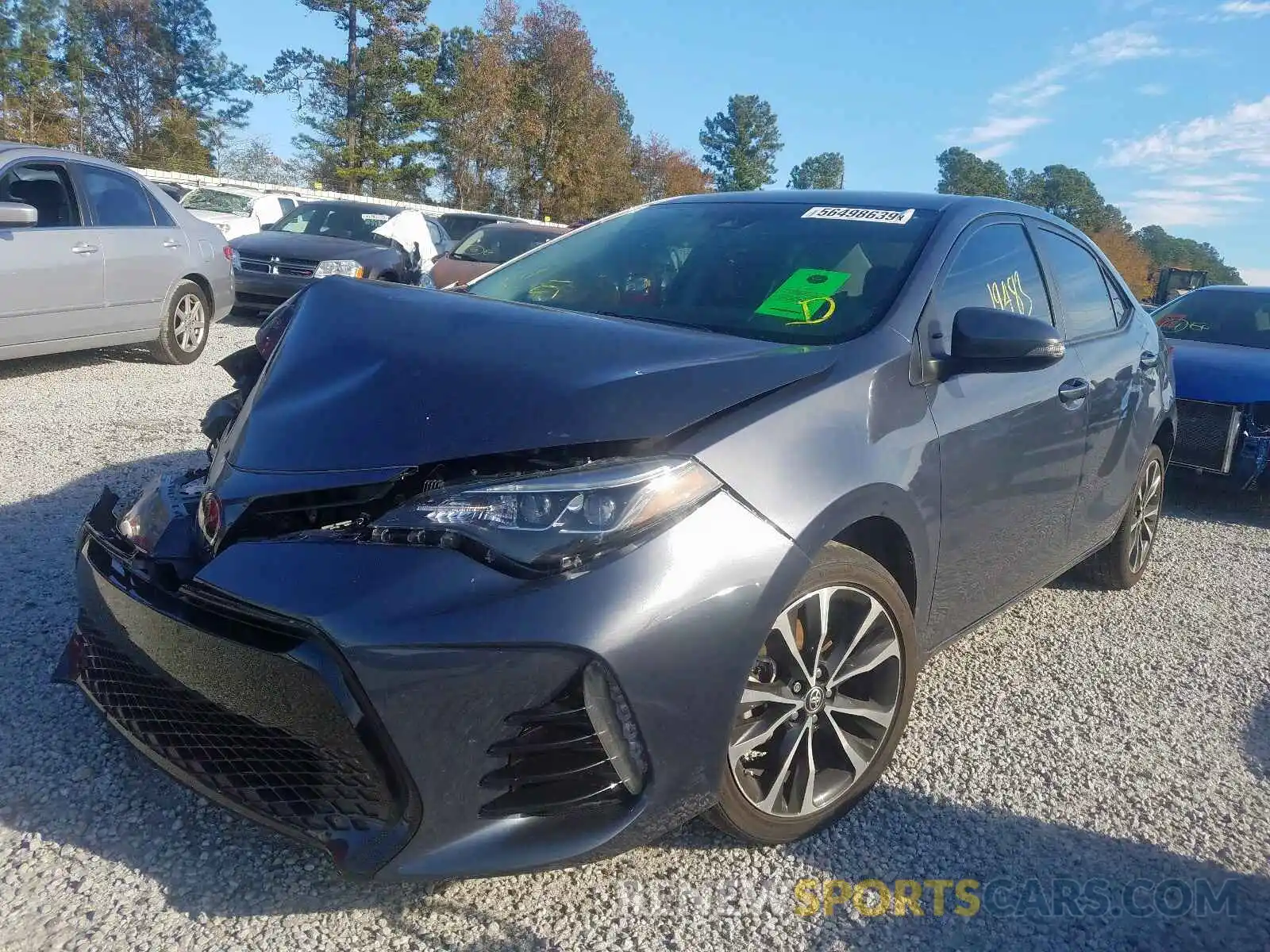 2 Photograph of a damaged car 5YFBURHE6KP868370 TOYOTA COROLLA 2019