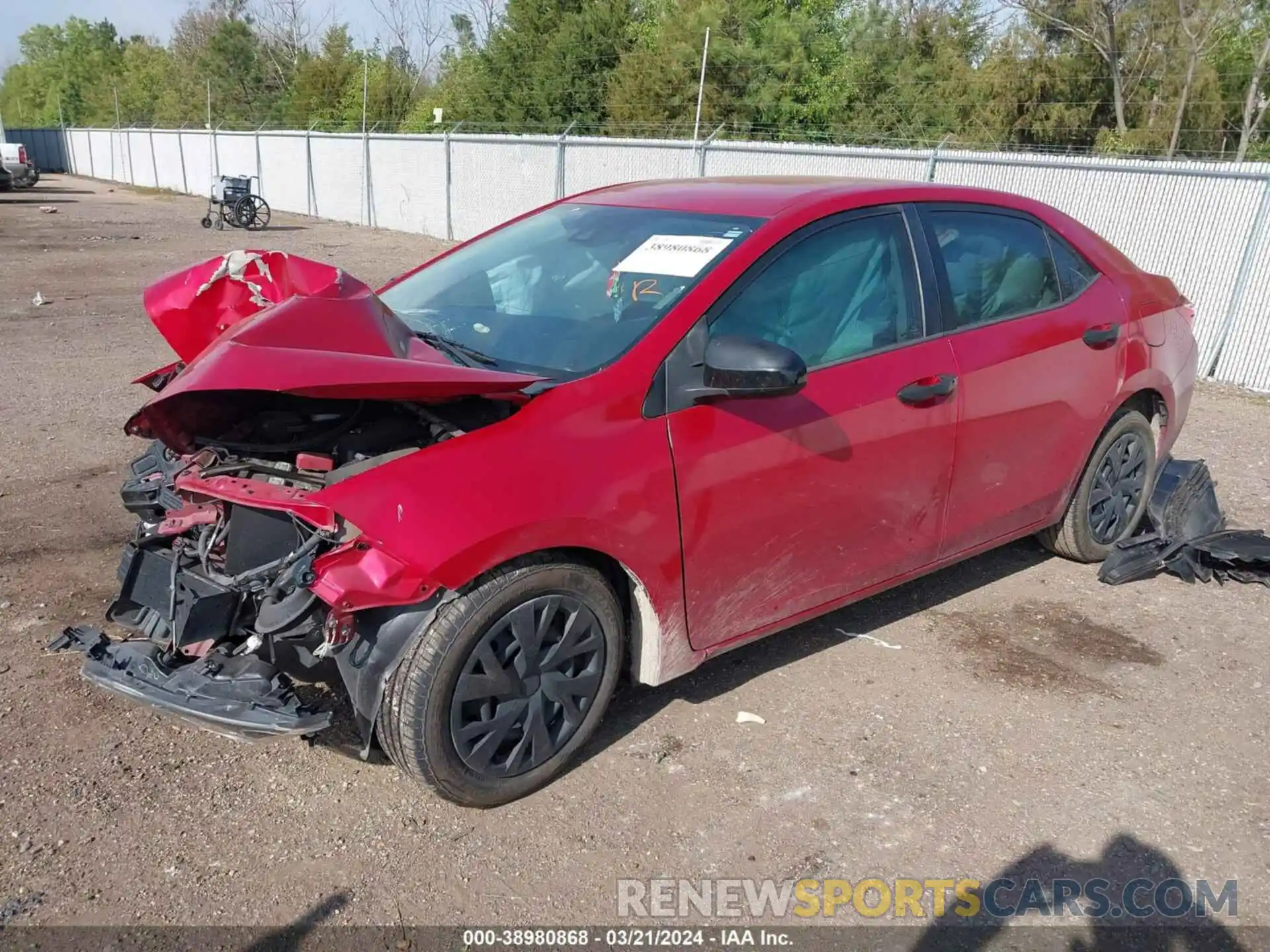 2 Photograph of a damaged car 5YFBURHE6KP869437 TOYOTA COROLLA 2019