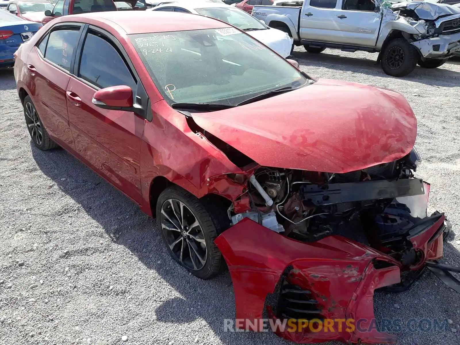 1 Photograph of a damaged car 5YFBURHE6KP869521 TOYOTA COROLLA 2019