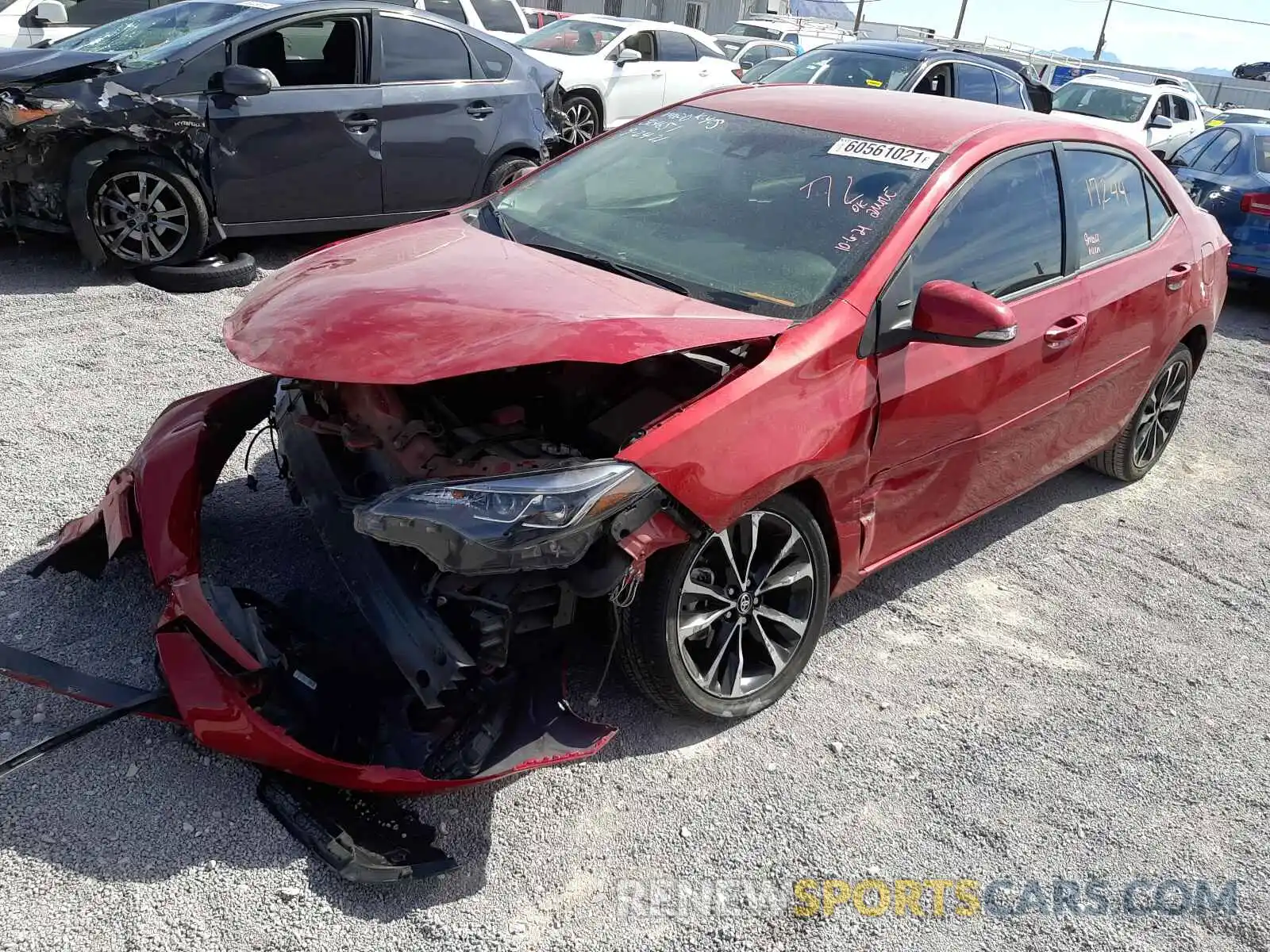 2 Photograph of a damaged car 5YFBURHE6KP869521 TOYOTA COROLLA 2019