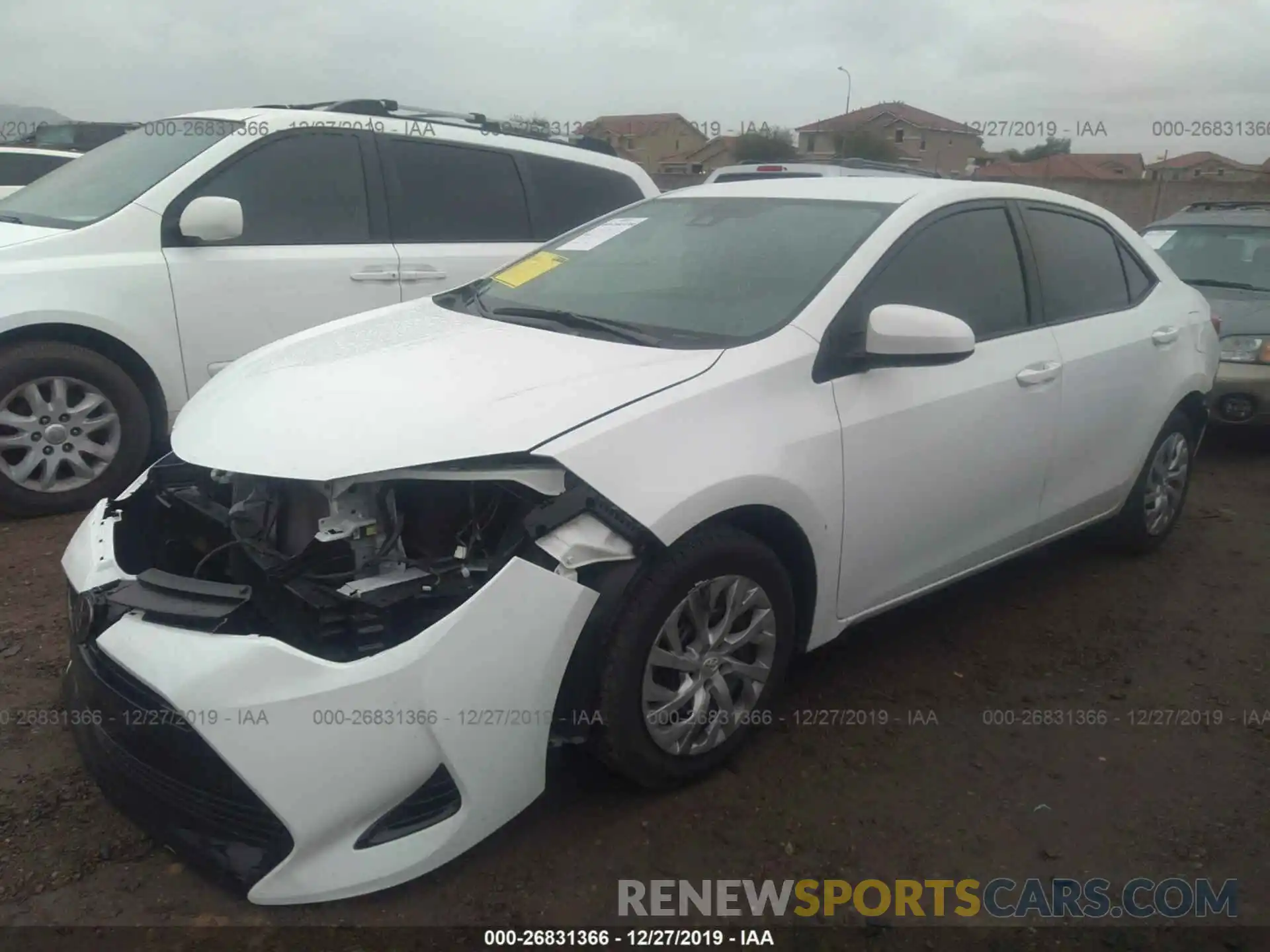 2 Photograph of a damaged car 5YFBURHE6KP869552 TOYOTA COROLLA 2019