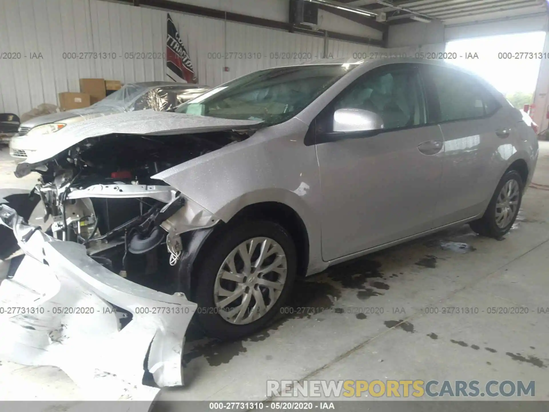 2 Photograph of a damaged car 5YFBURHE6KP869681 TOYOTA COROLLA 2019