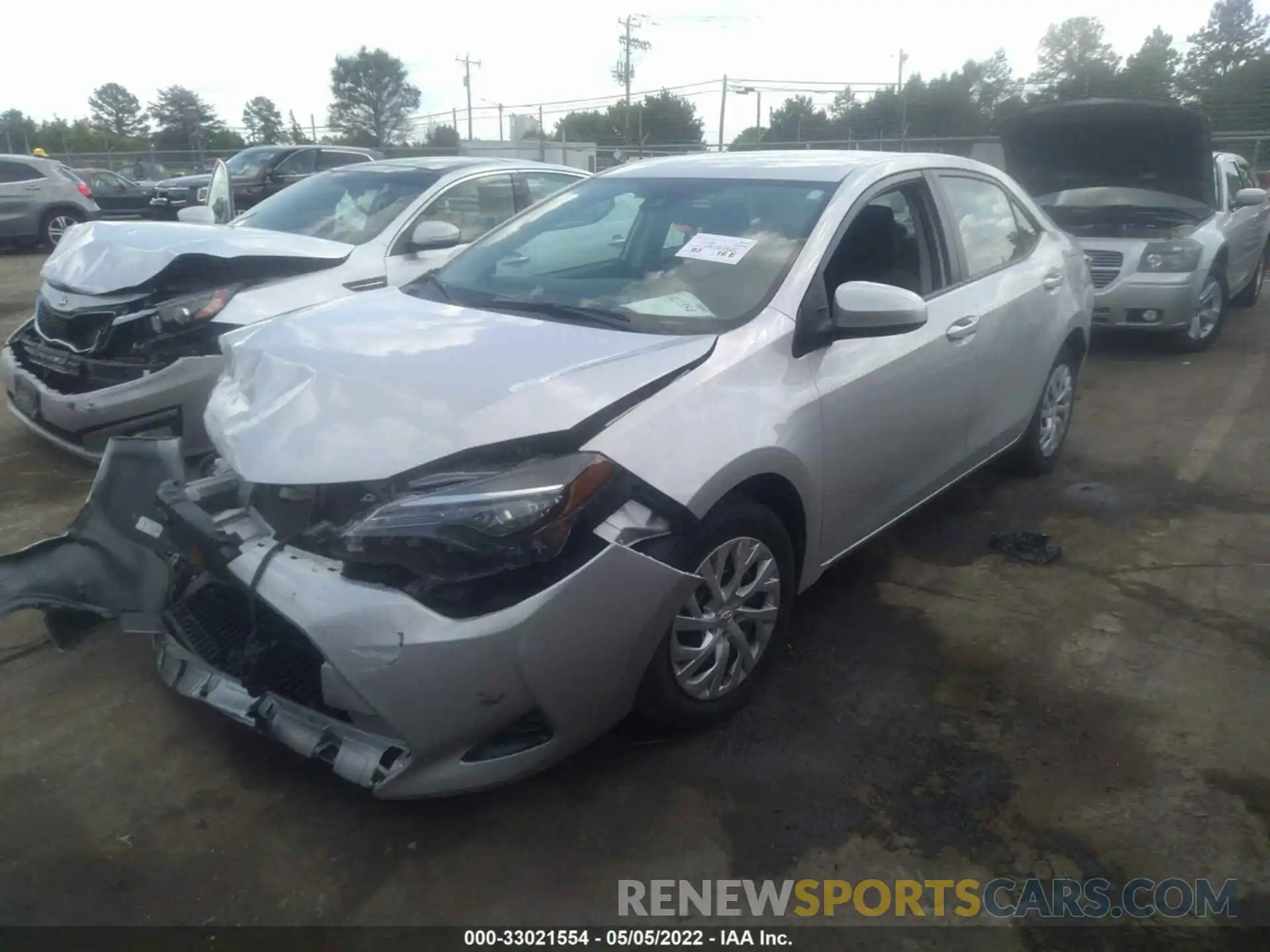 2 Photograph of a damaged car 5YFBURHE6KP869941 TOYOTA COROLLA 2019