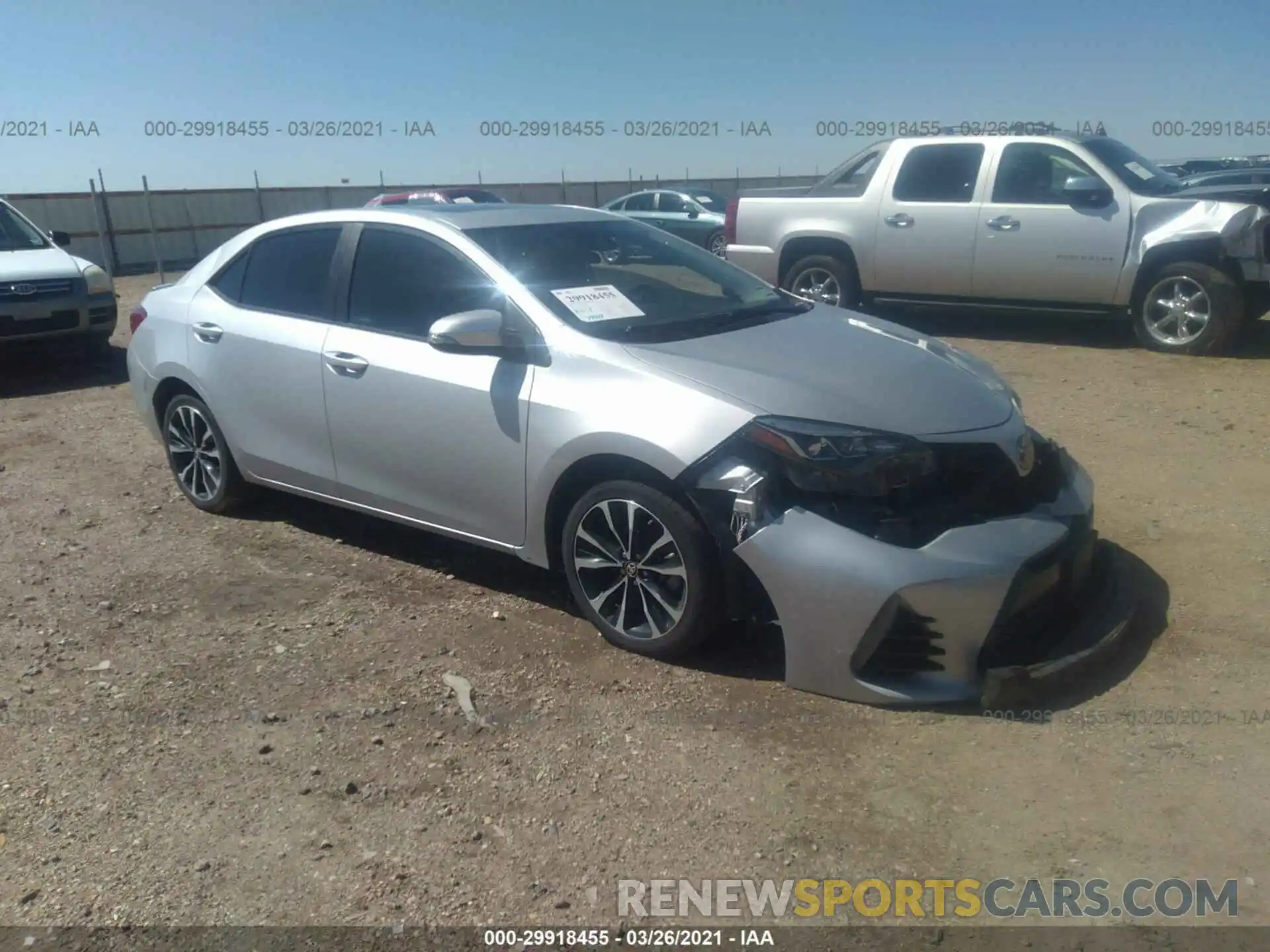 1 Photograph of a damaged car 5YFBURHE6KP870586 TOYOTA COROLLA 2019