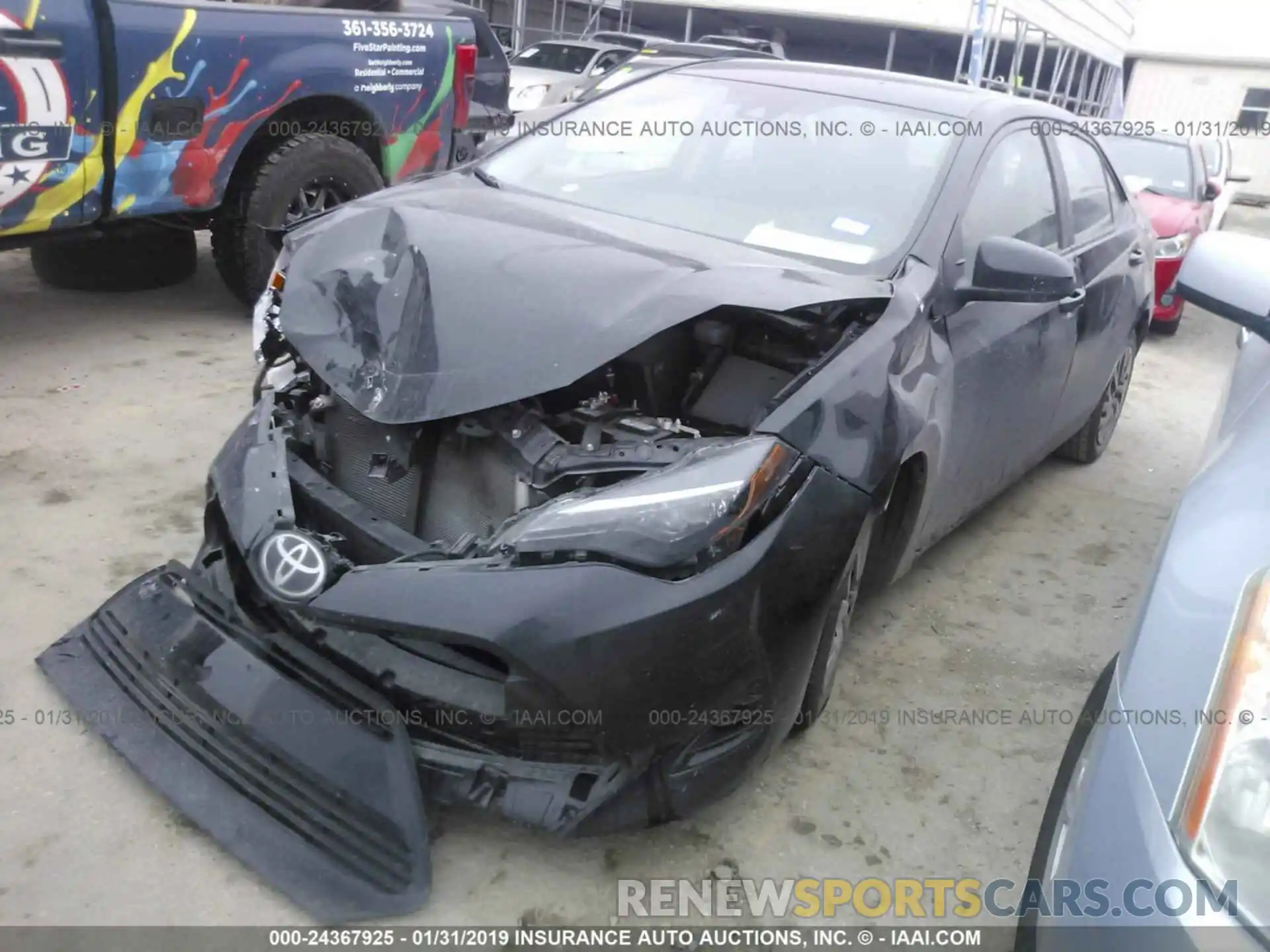 2 Photograph of a damaged car 5YFBURHE6KP870796 TOYOTA COROLLA 2019