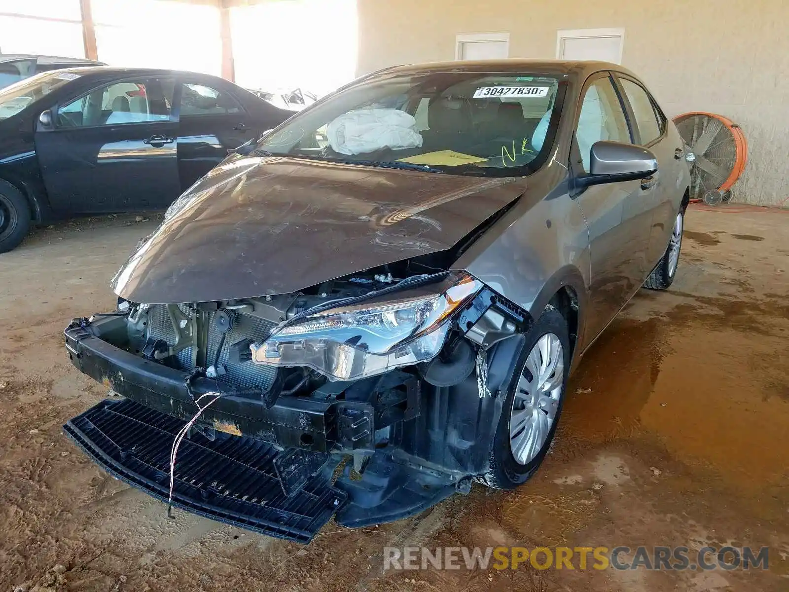 2 Photograph of a damaged car 5YFBURHE6KP870894 TOYOTA COROLLA 2019