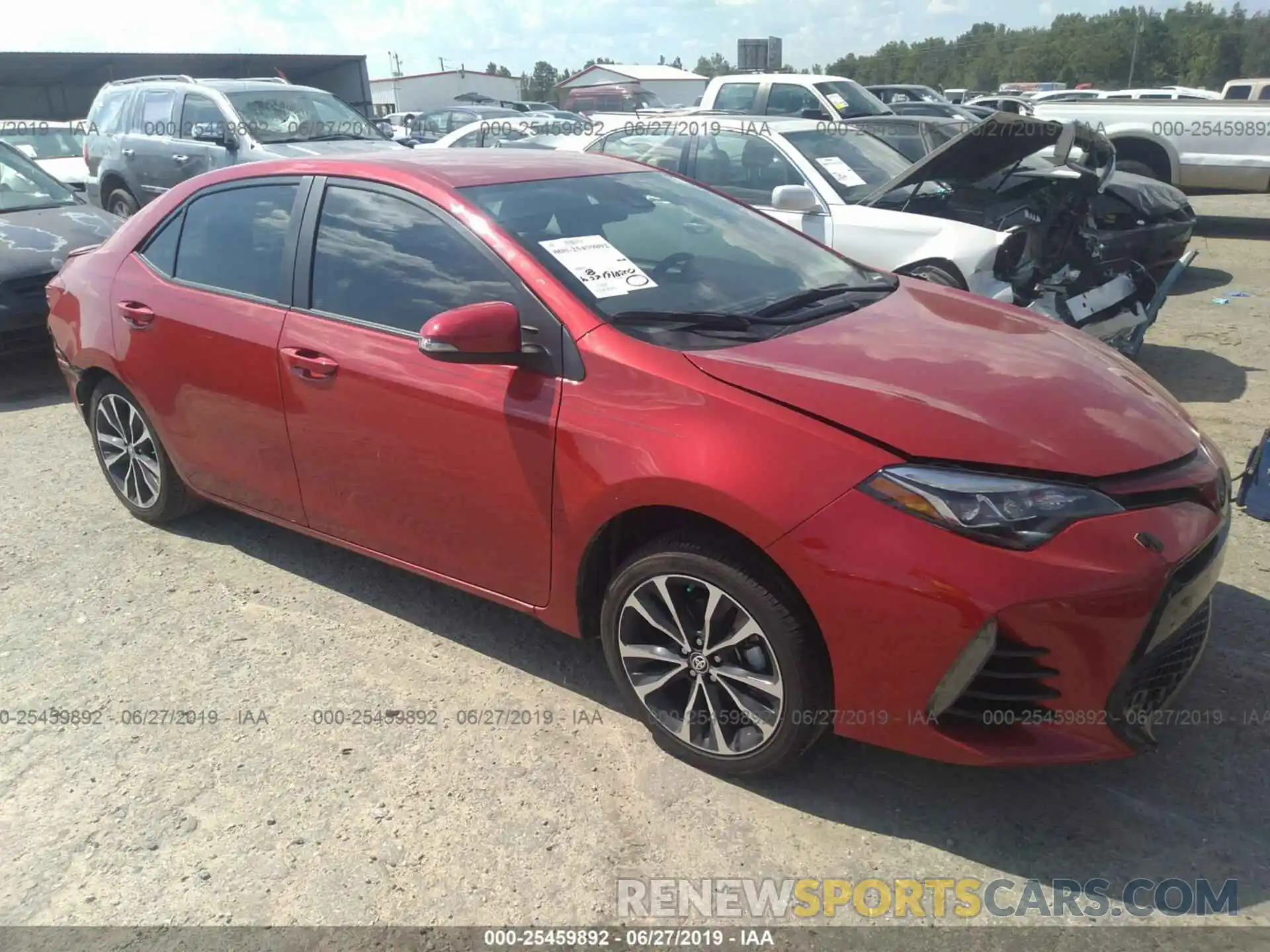 1 Photograph of a damaged car 5YFBURHE6KP871334 TOYOTA COROLLA 2019