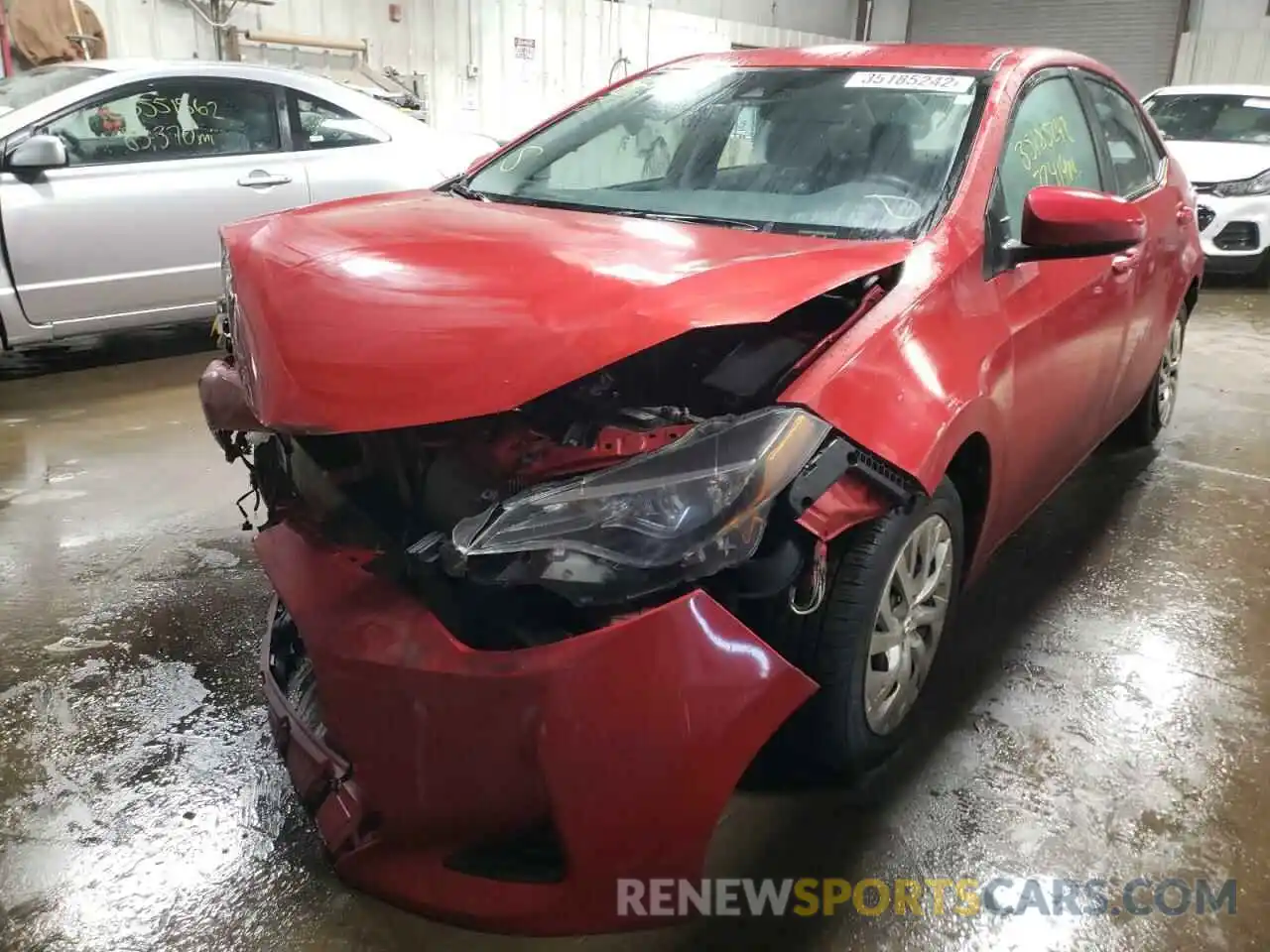 2 Photograph of a damaged car 5YFBURHE6KP871446 TOYOTA COROLLA 2019