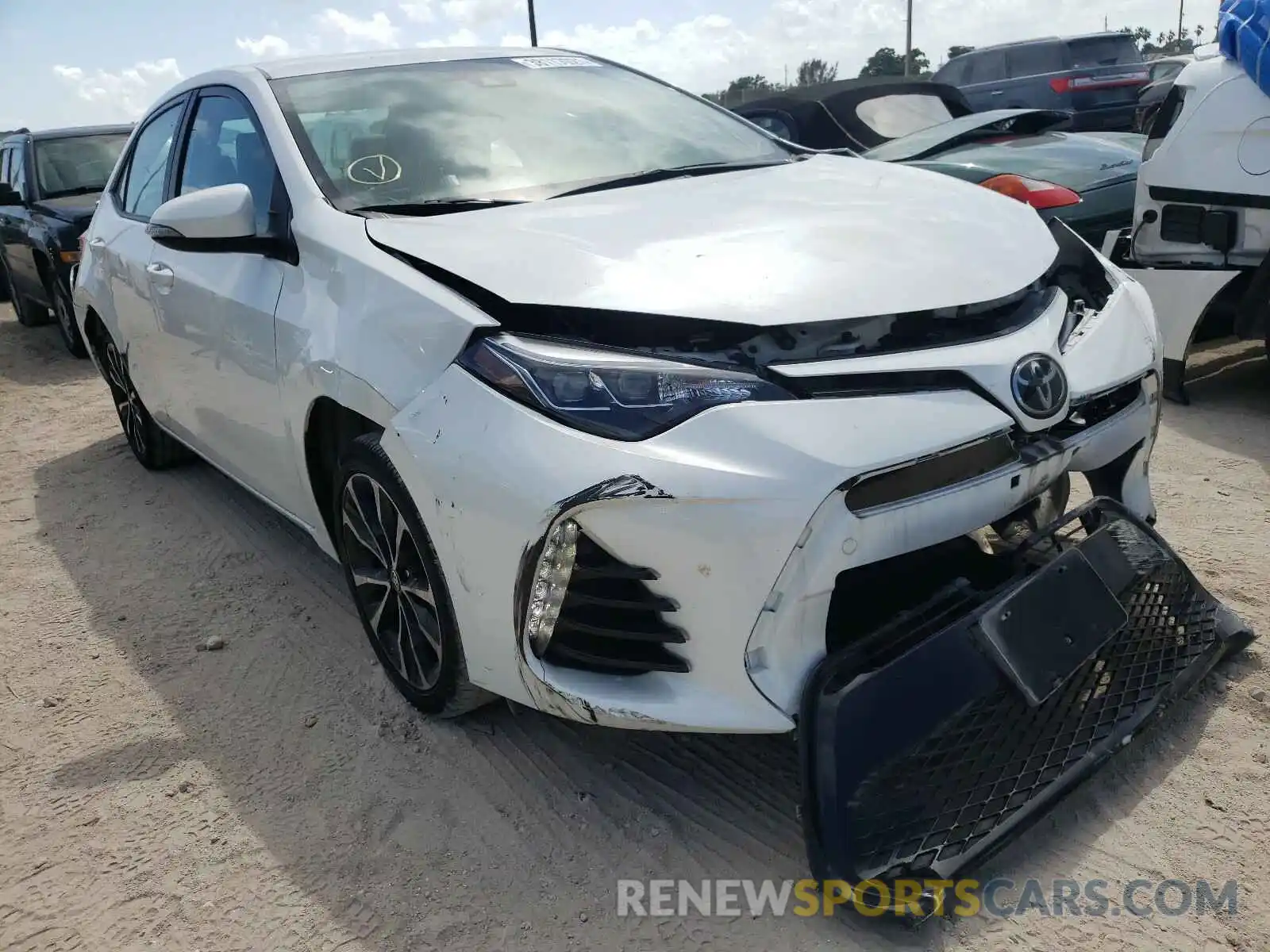 1 Photograph of a damaged car 5YFBURHE6KP871706 TOYOTA COROLLA 2019