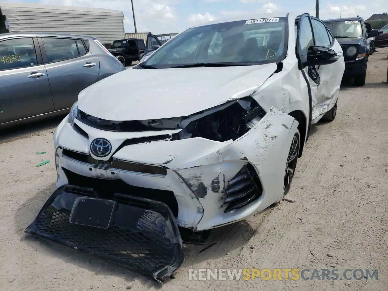 2 Photograph of a damaged car 5YFBURHE6KP871706 TOYOTA COROLLA 2019