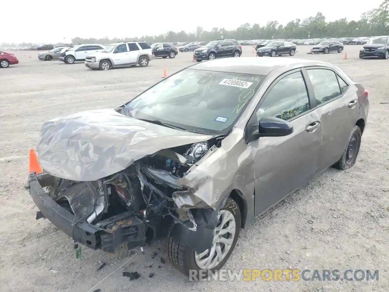 2 Photograph of a damaged car 5YFBURHE6KP871849 TOYOTA COROLLA 2019