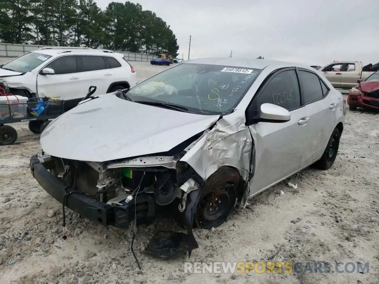 2 Photograph of a damaged car 5YFBURHE6KP871883 TOYOTA COROLLA 2019