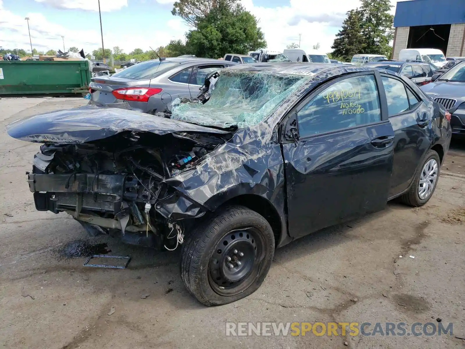 2 Photograph of a damaged car 5YFBURHE6KP872760 TOYOTA COROLLA 2019