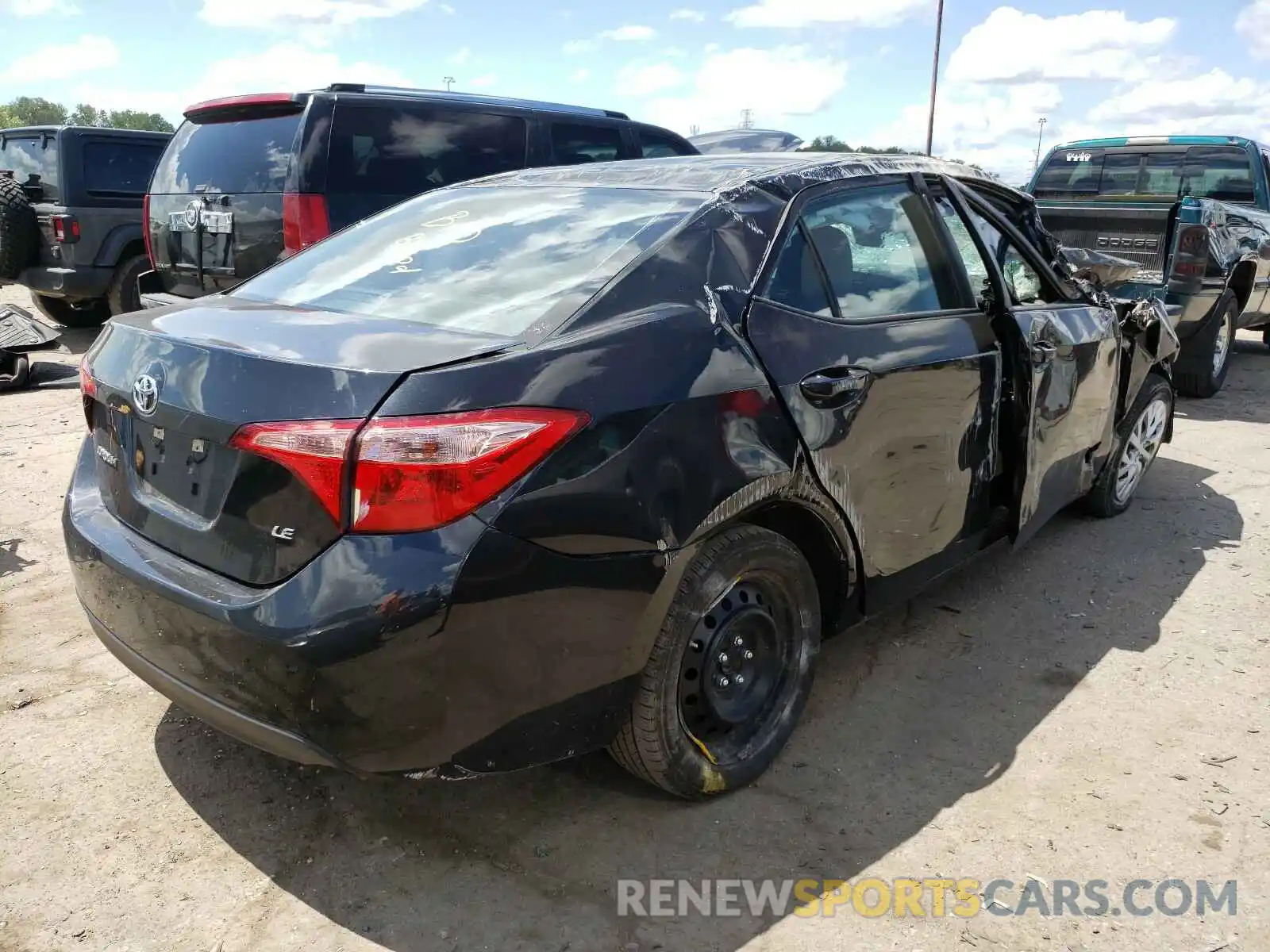 4 Photograph of a damaged car 5YFBURHE6KP872760 TOYOTA COROLLA 2019