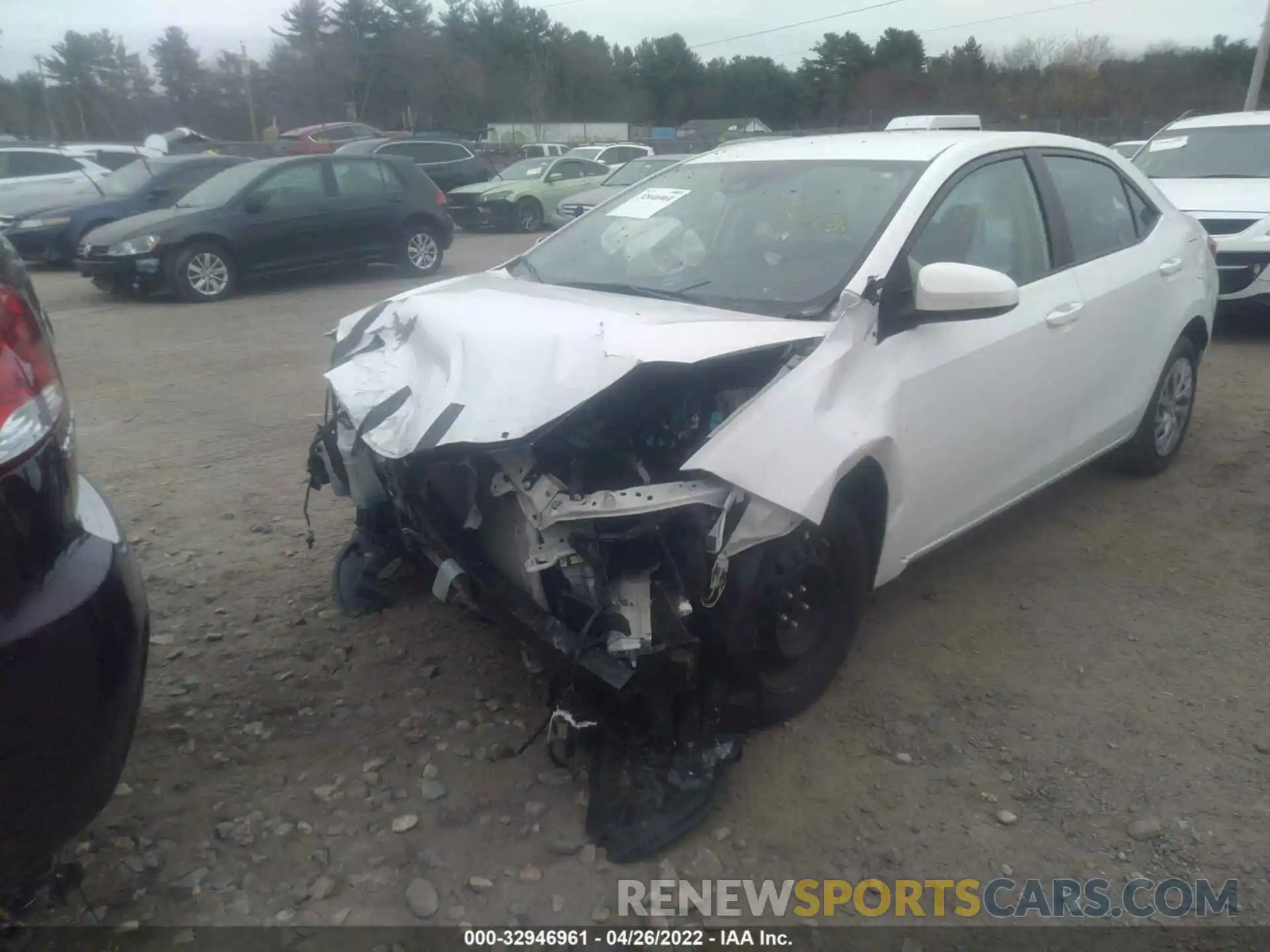 2 Photograph of a damaged car 5YFBURHE6KP874461 TOYOTA COROLLA 2019